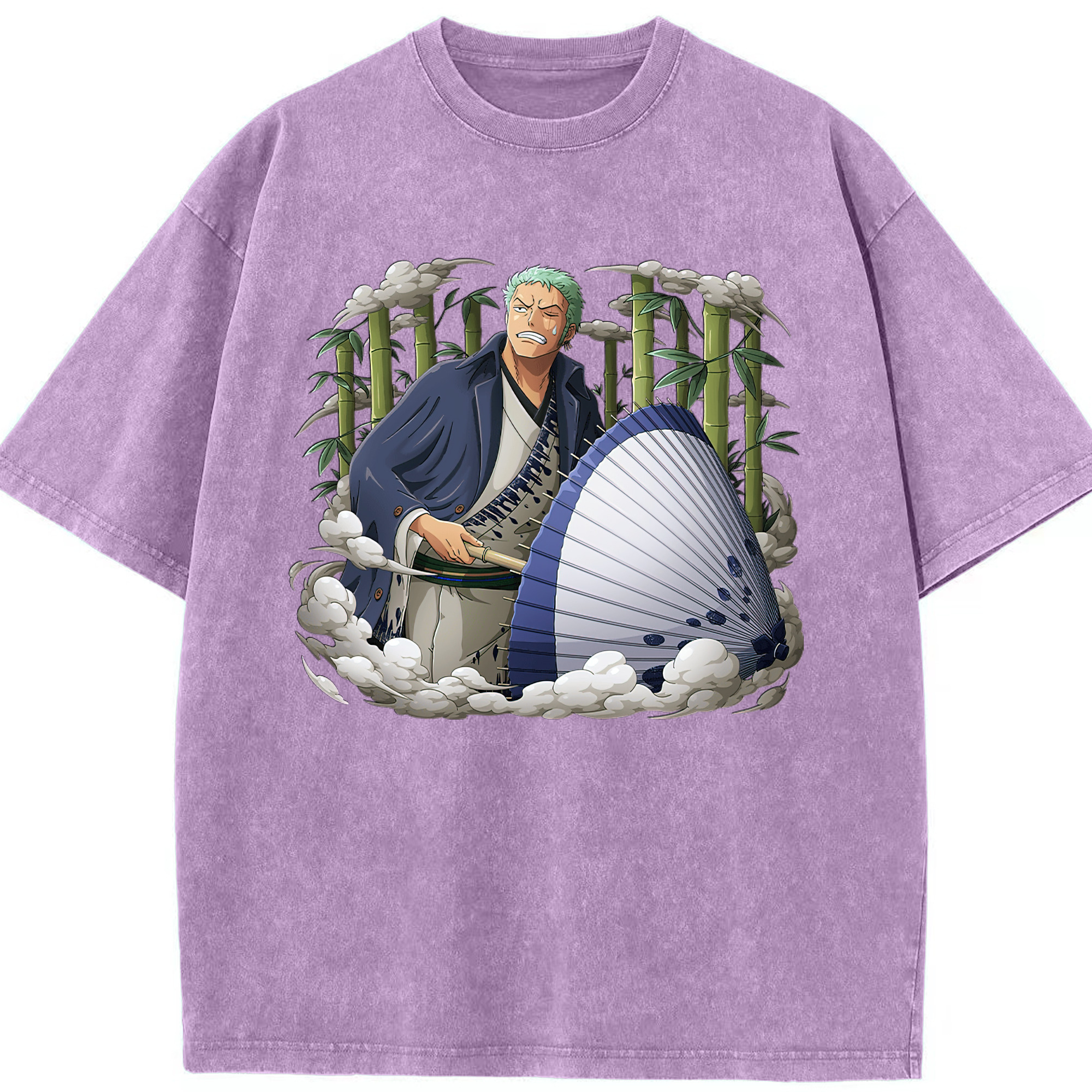 ワンピース ロロノア・ゾロ ONE PIECE Roronoa Zoro 綿100% ヴィンテージ風 半袖Tシャツ（フロントプリント）