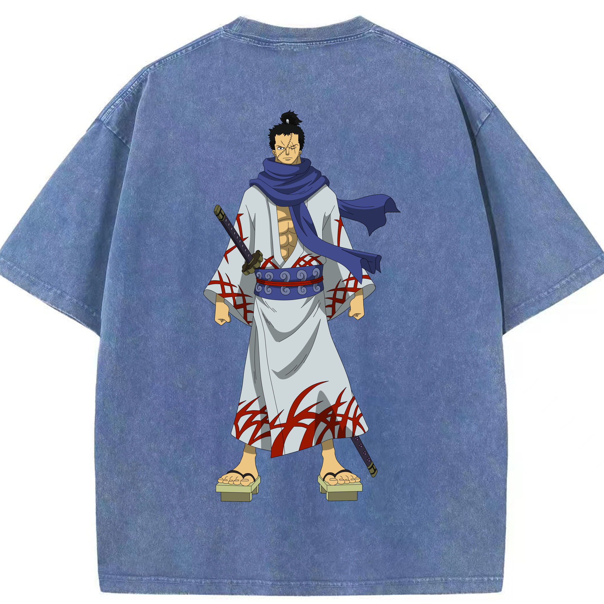 ワンピース ロロノア・ゾロ ONE PIECE Roronoa Zoro 綿100% ヴィンテージ風 半袖Tシャツ（背面プリント）