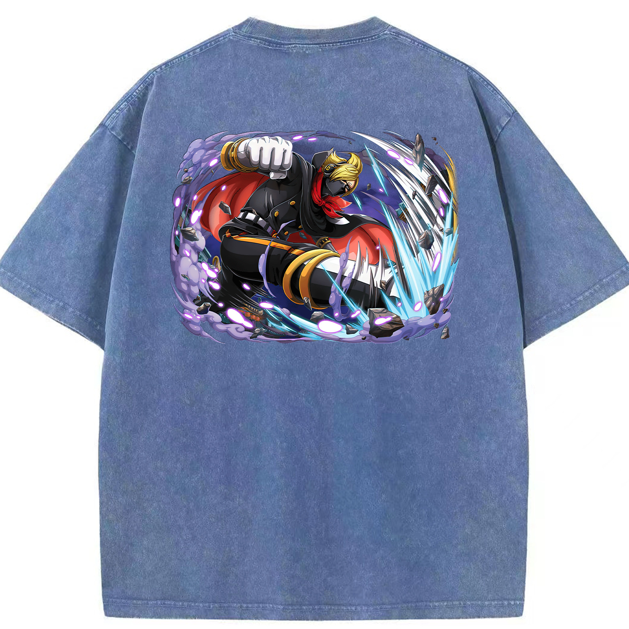 ワンピース ロロノア・ゾロ ONE PIECE Roronoa Zoro 綿100% ヴィンテージ風 半袖Tシャツ（背面プリント）