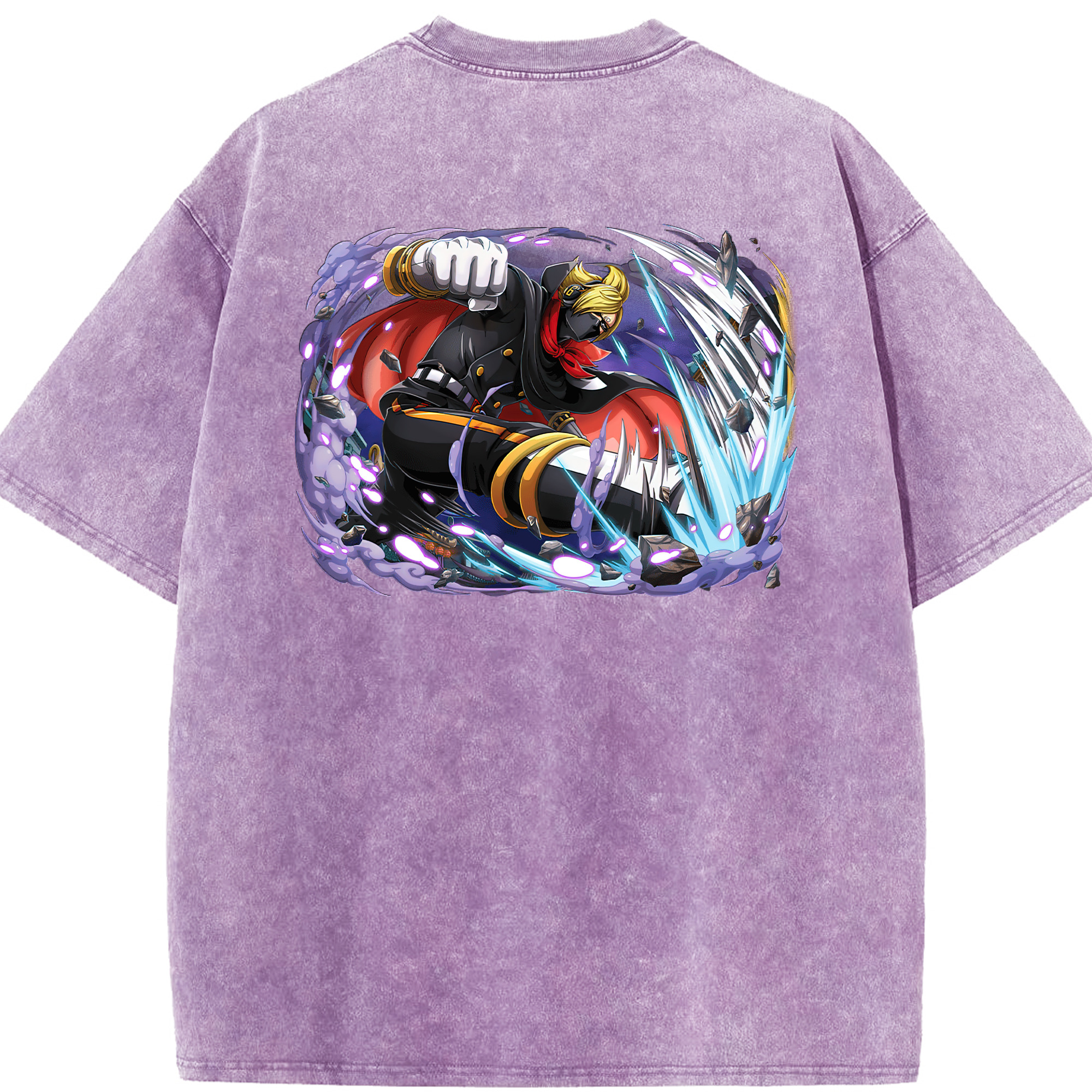 ワンピース ロロノア・ゾロ ONE PIECE Roronoa Zoro 綿100% ヴィンテージ風 半袖Tシャツ（背面プリント）