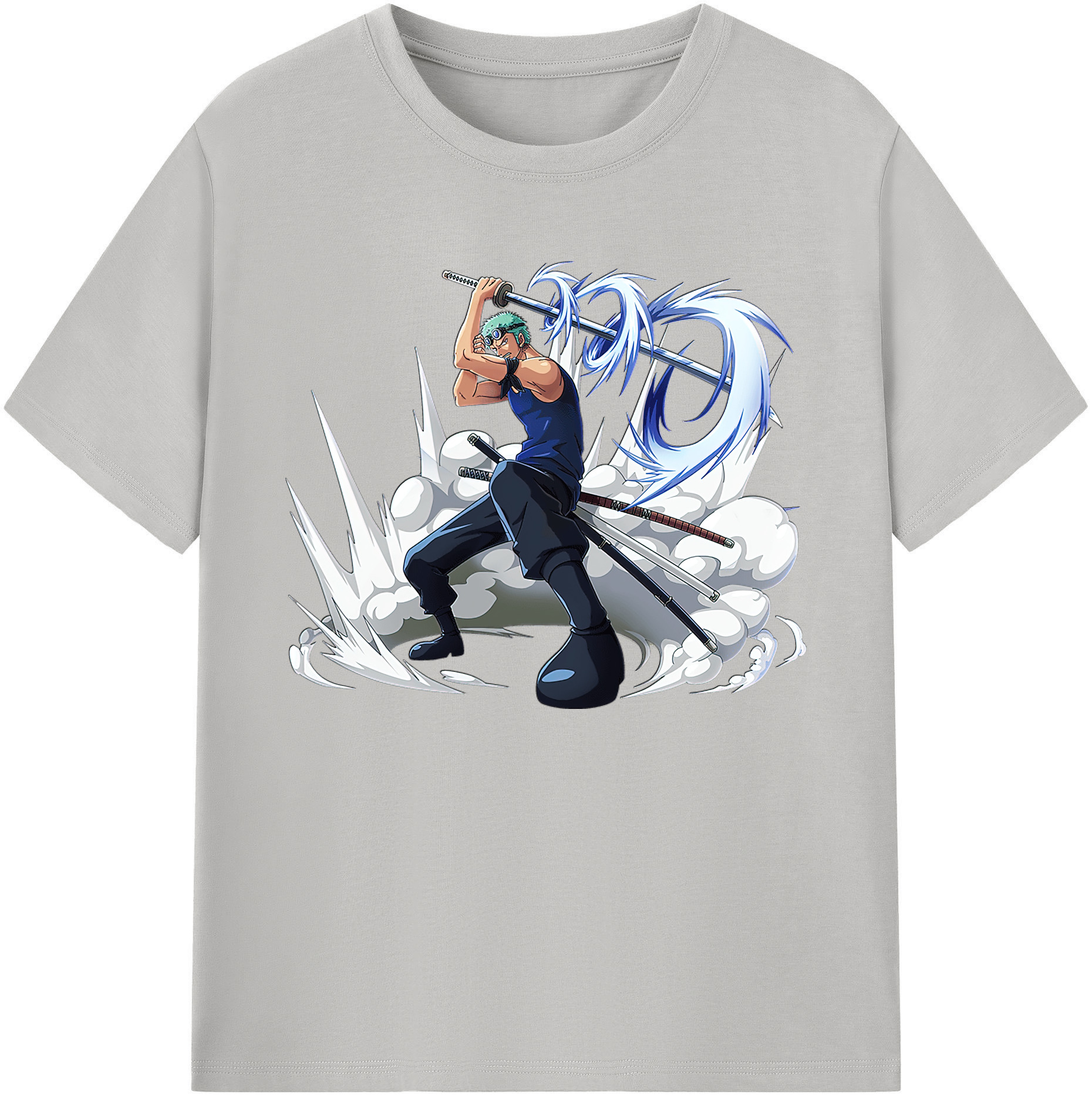 ワンピース ロロノア・ゾロ ONE PIECE Roronoa Zoro 綿100％ メンズ半袖Tシャツ｜肌触りやわらか＆通気性