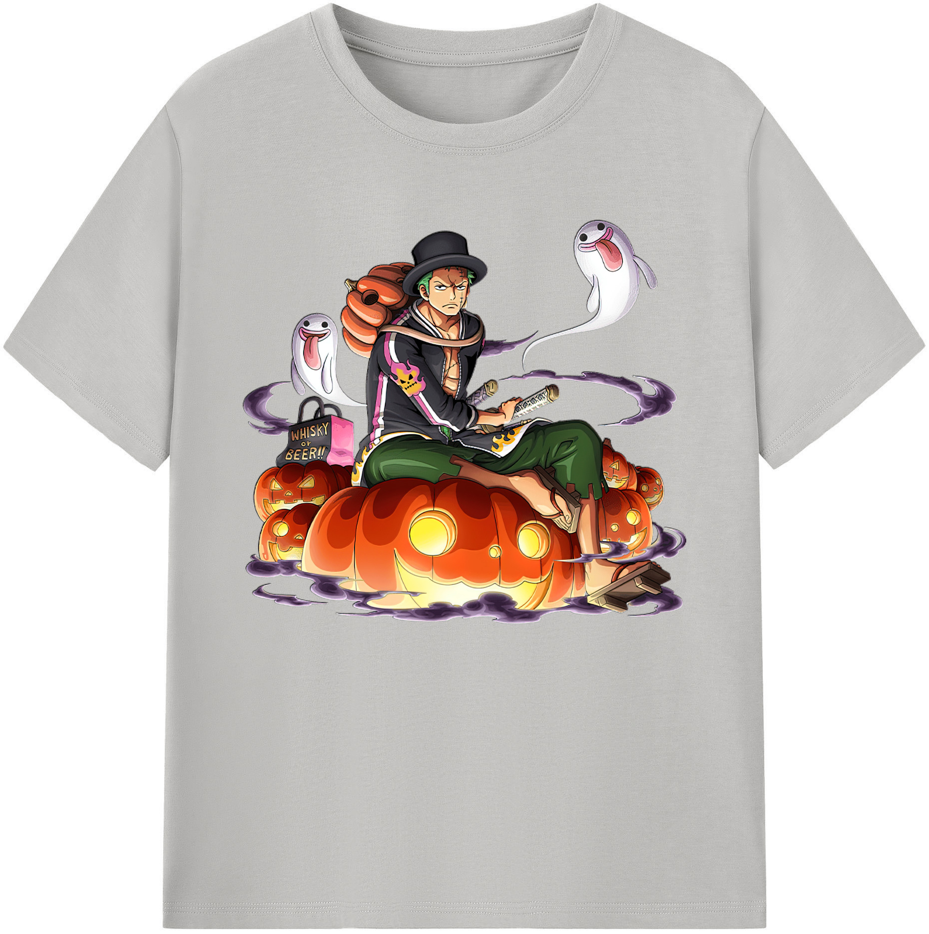 ワンピース ロロノア・ゾロ ONE PIECE Roronoa Zoro 綿100％ メンズ半袖Tシャツ｜肌触りやわらか＆通気性