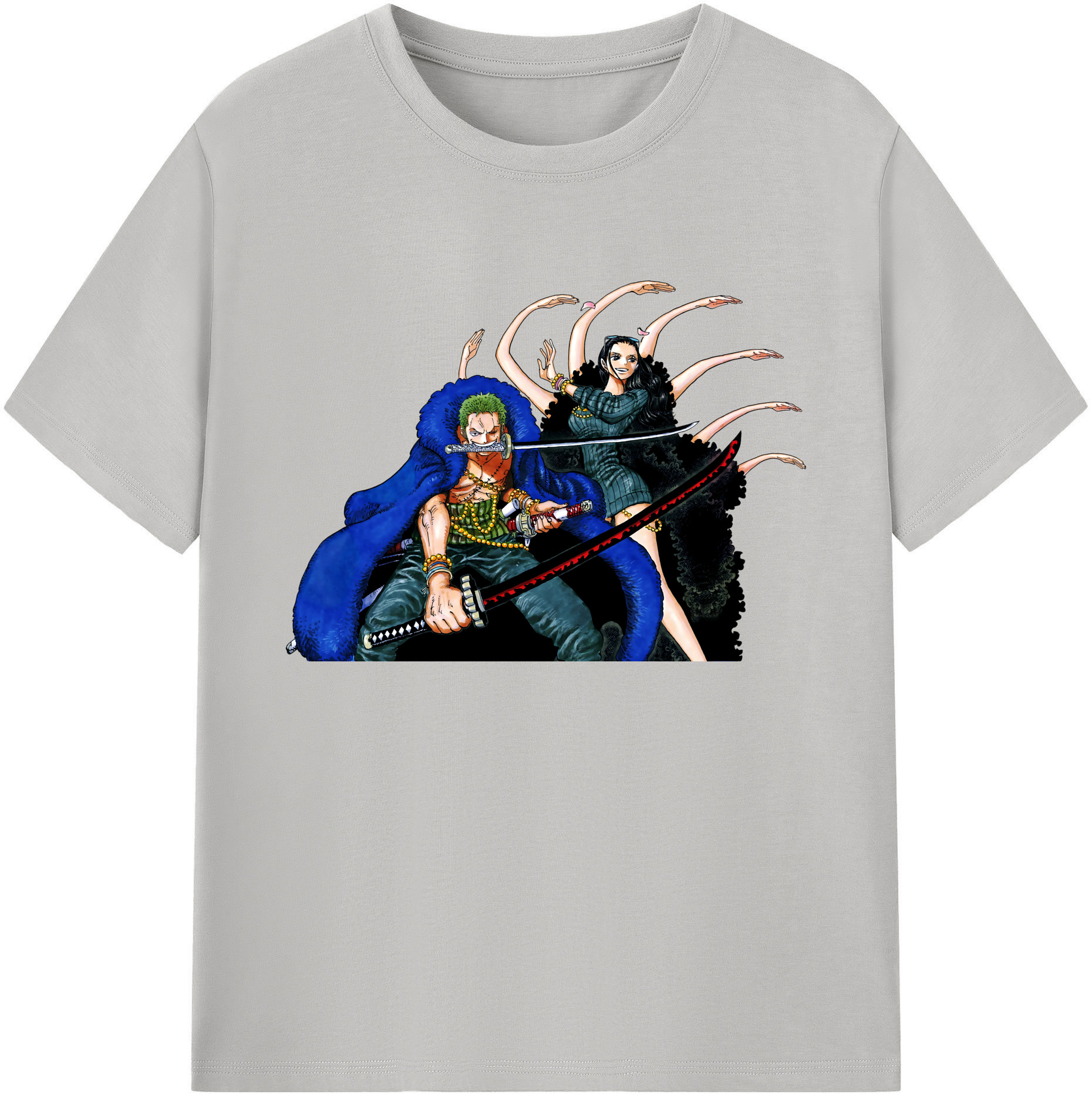 ワンピース ロロノア・ゾロ ONE PIECE Roronoa Zoro 綿100％ メンズ半袖Tシャツ｜肌触りやわらか＆通気性