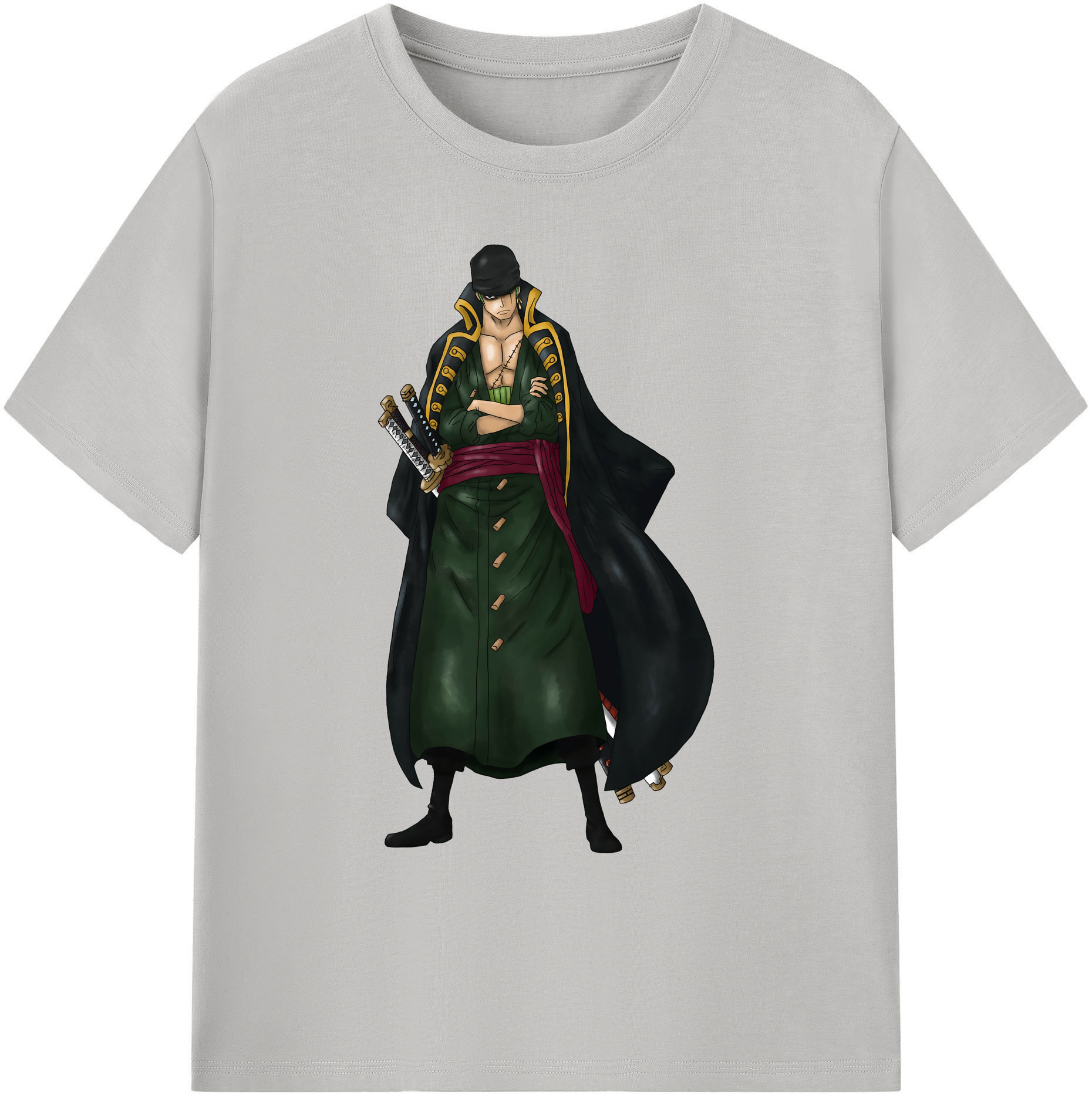 ワンピース ロロノア・ゾロ ONE PIECE Roronoa Zoro 綿100％ メンズ半袖Tシャツ｜肌触りやわらか＆通気性