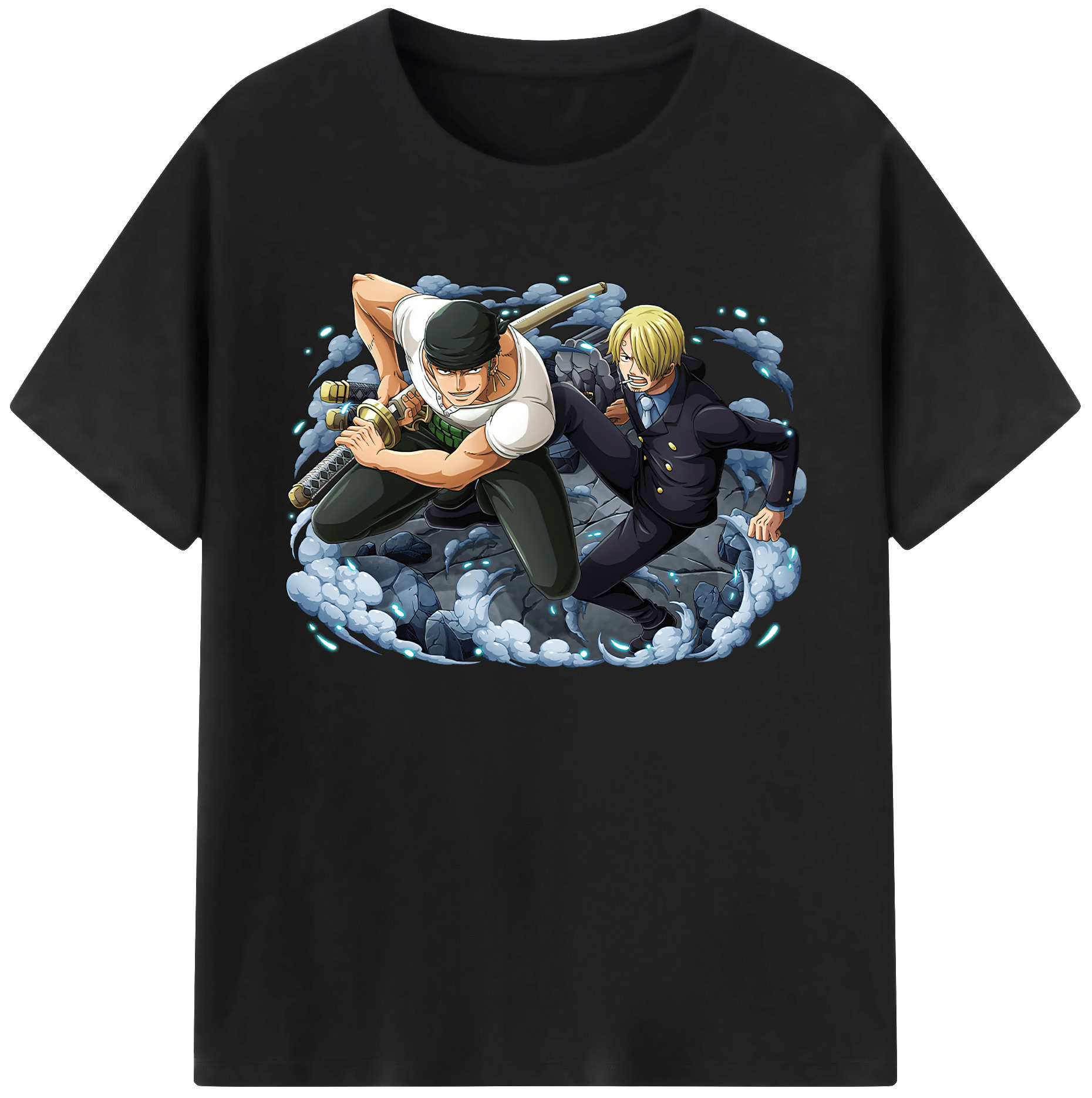 ワンピース ロロノア・ゾロ ONE PIECE Roronoa Zoro 綿100％ メンズ半袖Tシャツ｜肌触りやわらか＆通気性