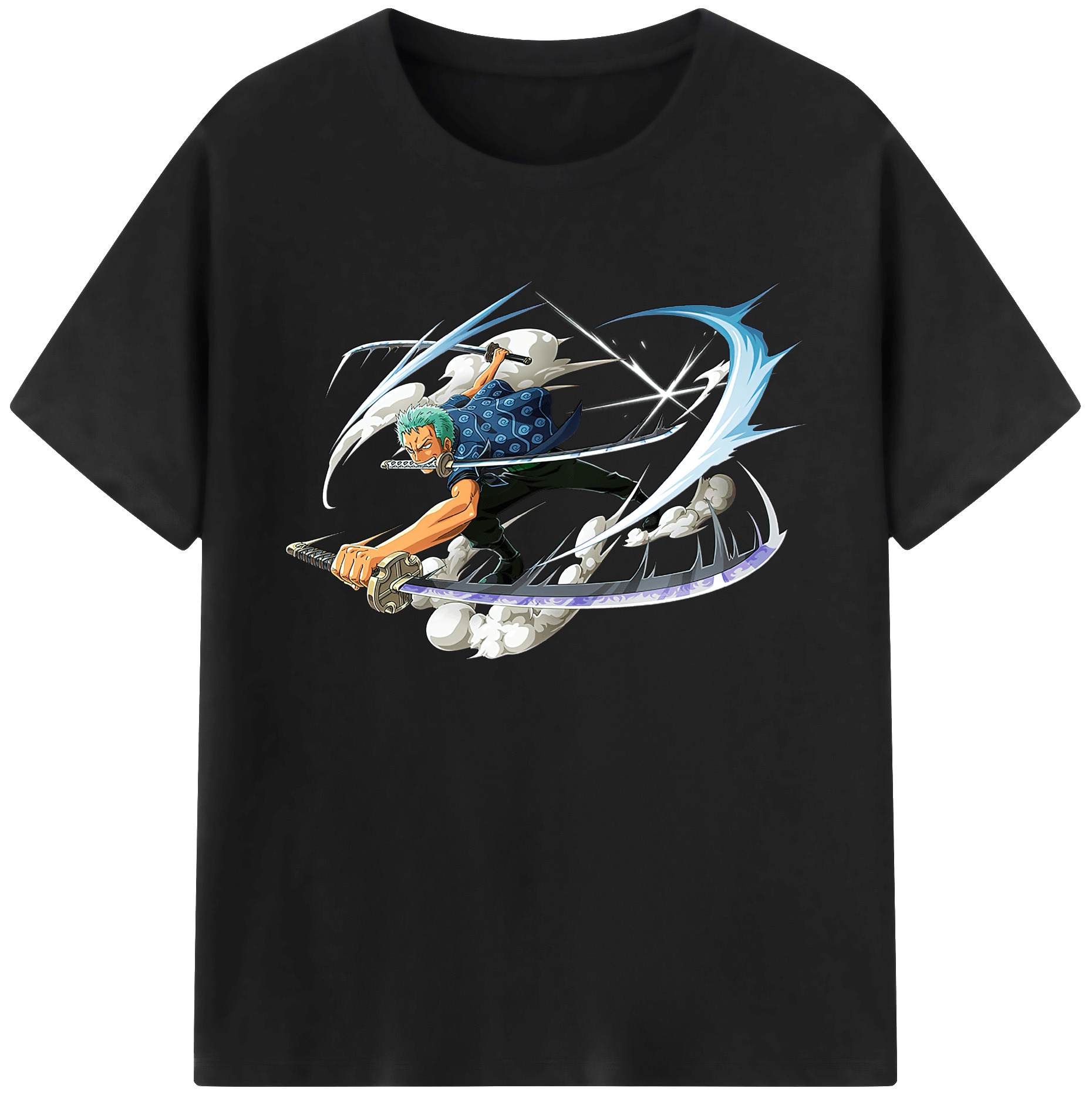 ワンピース ロロノア・ゾロ ONE PIECE Roronoa Zoro 綿100％ メンズ半袖Tシャツ｜肌触りやわらか＆通気性