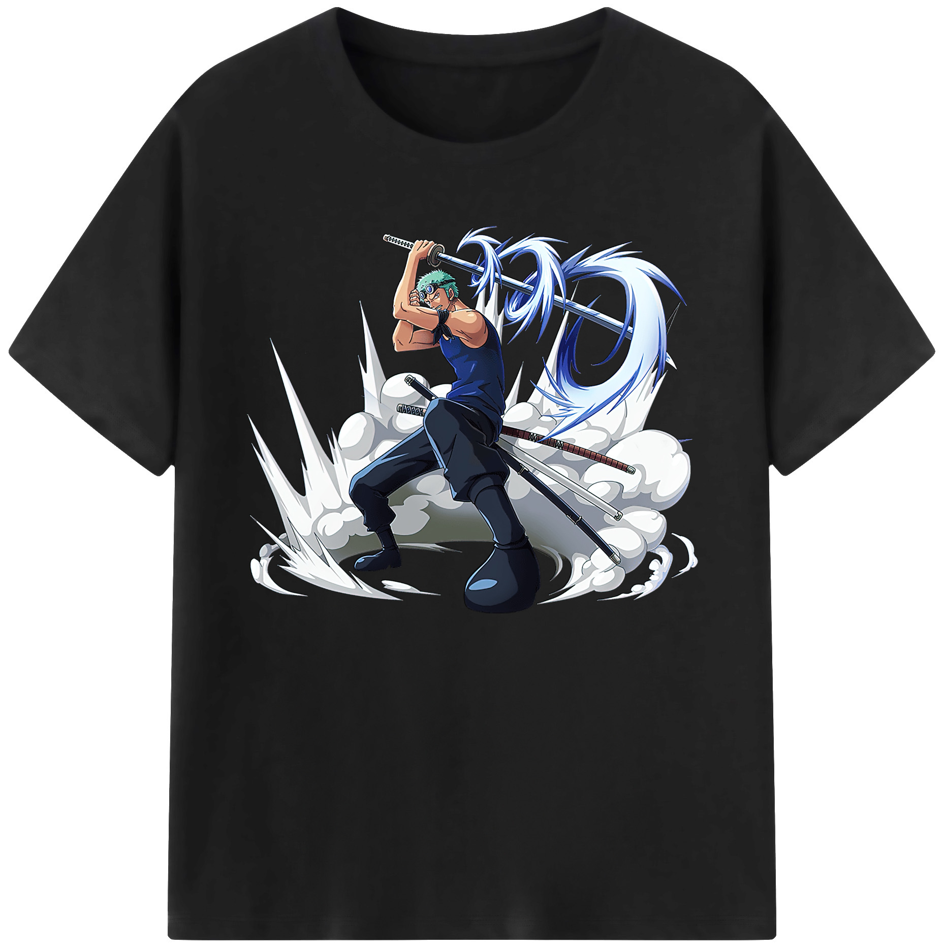 ワンピース ロロノア・ゾロ ONE PIECE Roronoa Zoro 綿100％ メンズ半袖Tシャツ｜肌触りやわらか＆通気性