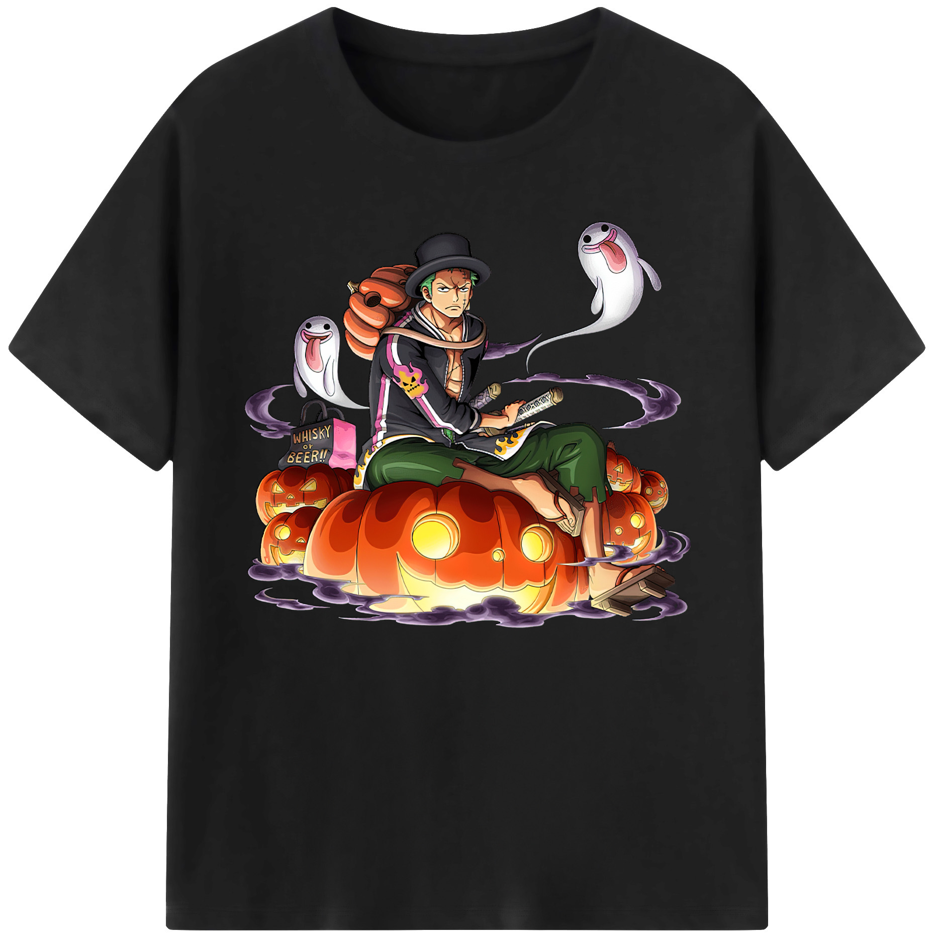 ワンピース ロロノア・ゾロ ONE PIECE Roronoa Zoro 綿100％ メンズ半袖Tシャツ｜肌触りやわらか＆通気性