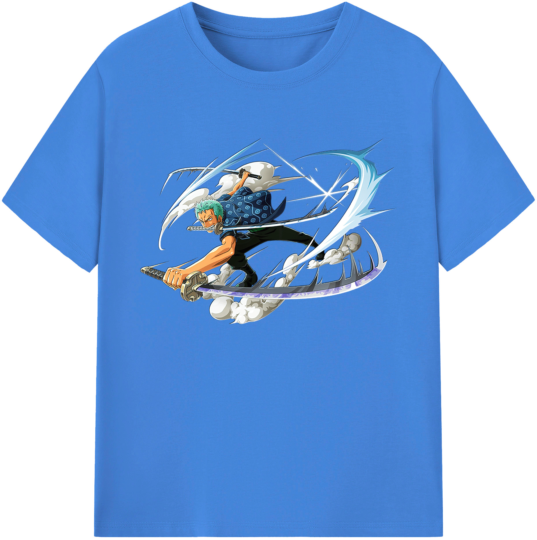 ワンピース ロロノア・ゾロ ONE PIECE Roronoa Zoro 綿100％ メンズ半袖Tシャツ｜肌触りやわらか＆通気性
