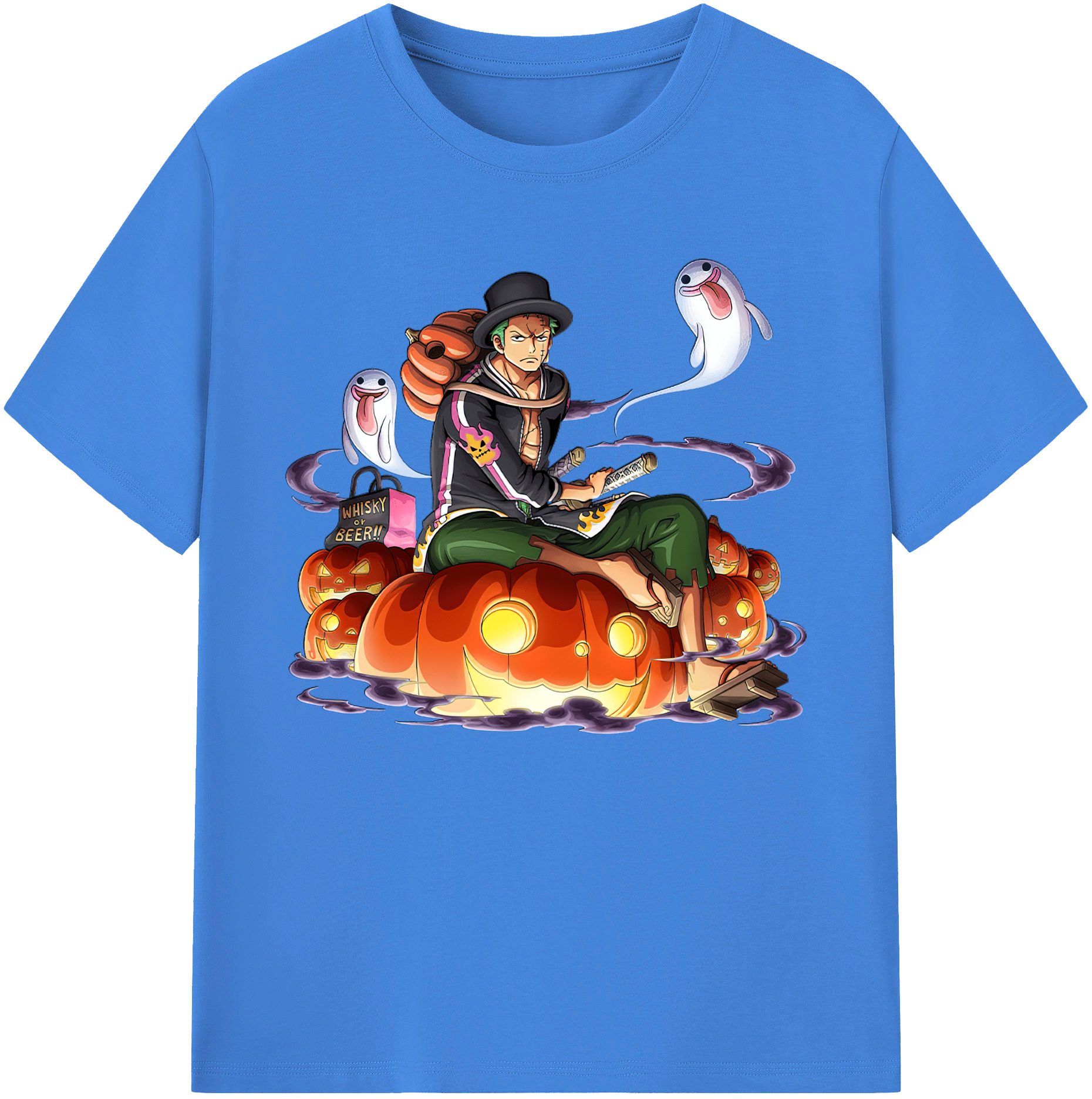 ワンピース ロロノア・ゾロ ONE PIECE Roronoa Zoro 綿100％ メンズ半袖Tシャツ｜肌触りやわらか＆通気性
