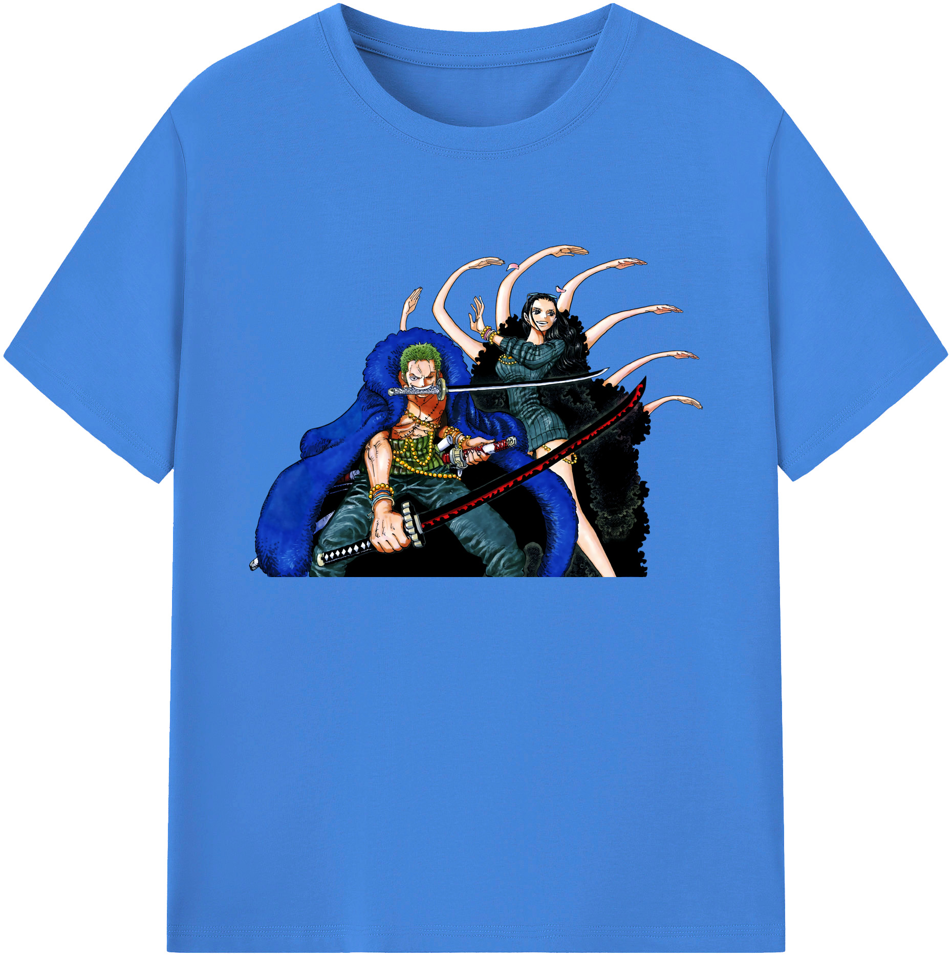 ワンピース ロロノア・ゾロ ONE PIECE Roronoa Zoro 綿100％ メンズ半袖Tシャツ｜肌触りやわらか＆通気性