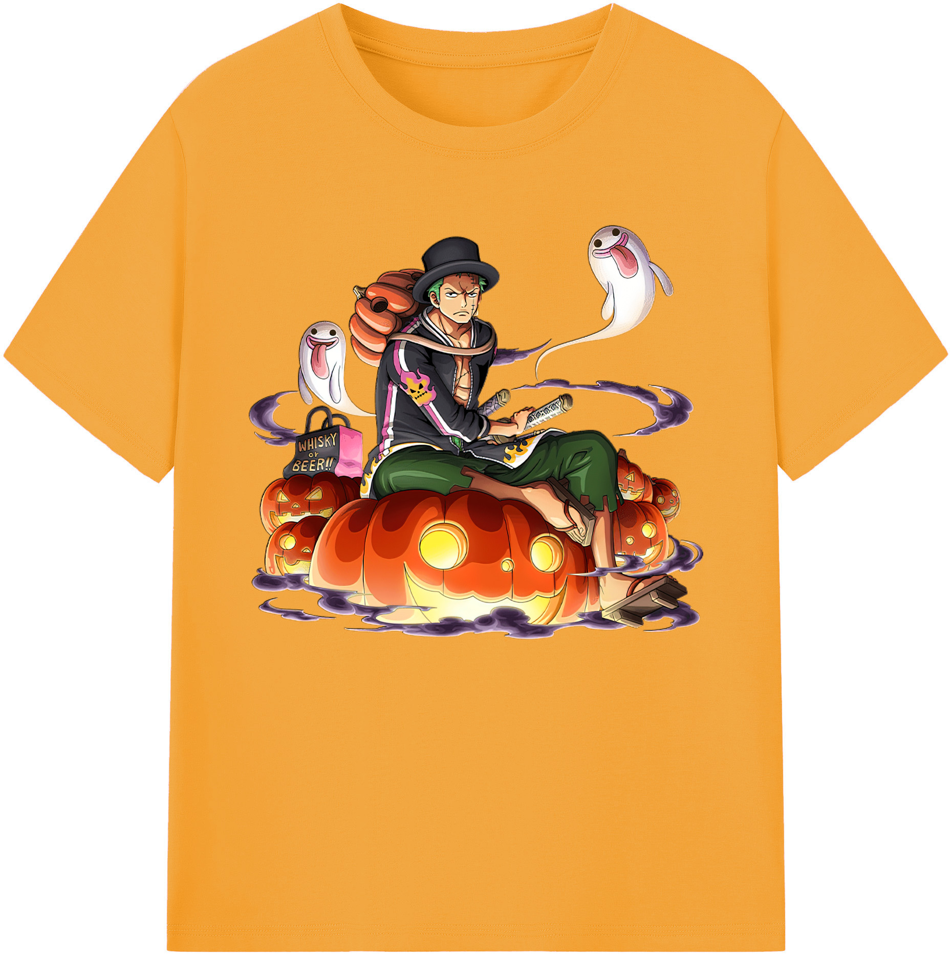 ワンピース ロロノア・ゾロ ONE PIECE Roronoa Zoro 綿100％ メンズ半袖Tシャツ｜肌触りやわらか＆通気性