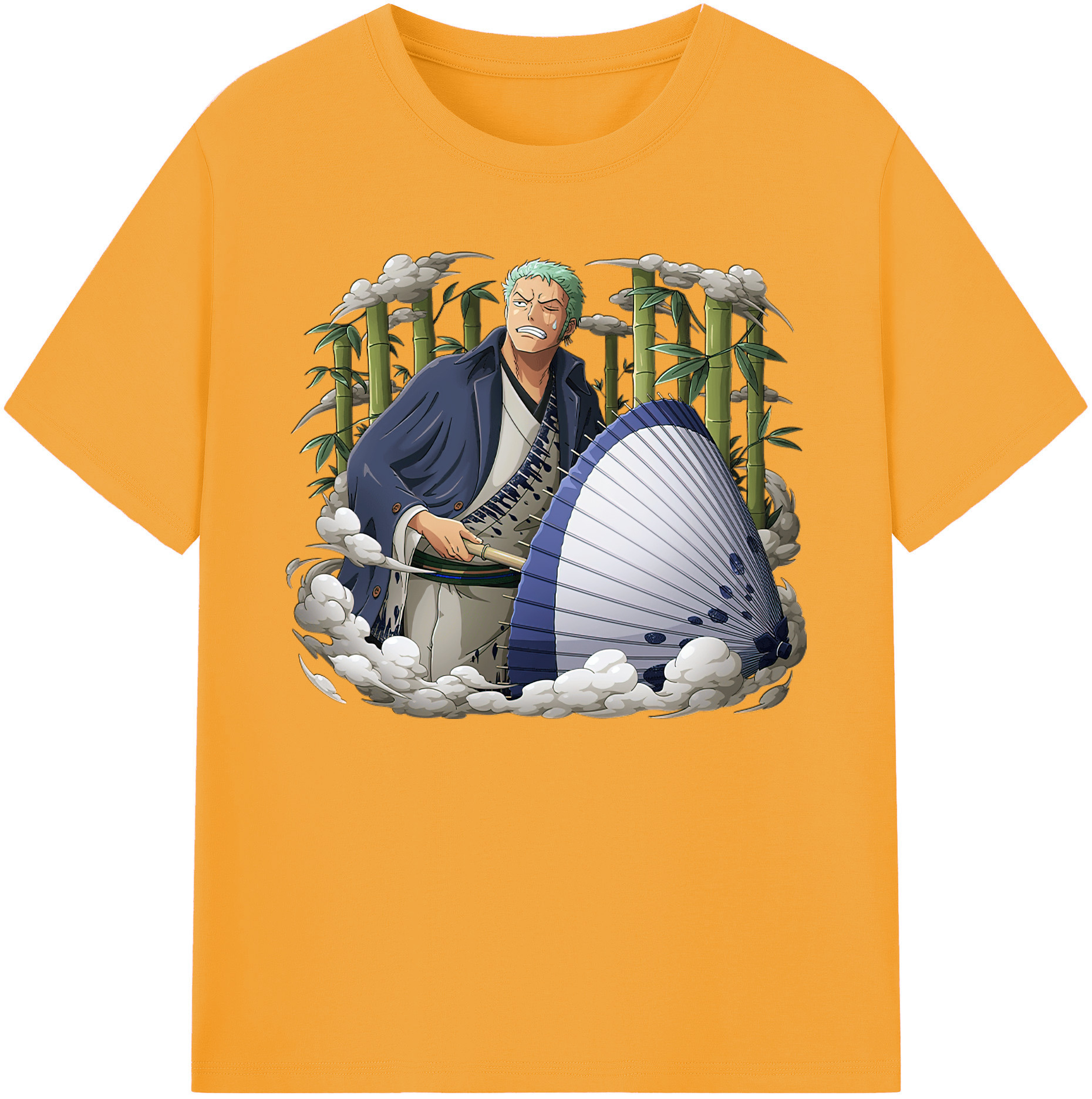 ワンピース ロロノア・ゾロ ONE PIECE Roronoa Zoro 綿100％ メンズ半袖Tシャツ｜肌触りやわらか＆通気性