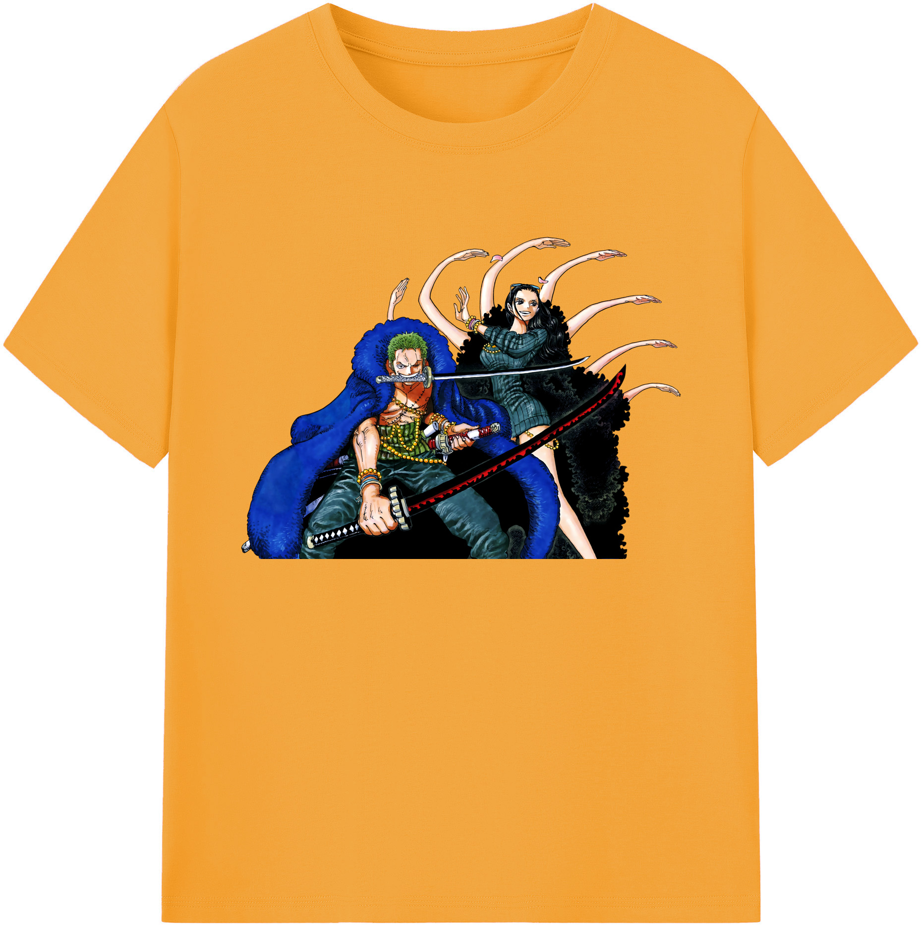 ワンピース ロロノア・ゾロ ONE PIECE Roronoa Zoro 綿100％ メンズ半袖Tシャツ｜肌触りやわらか＆通気性