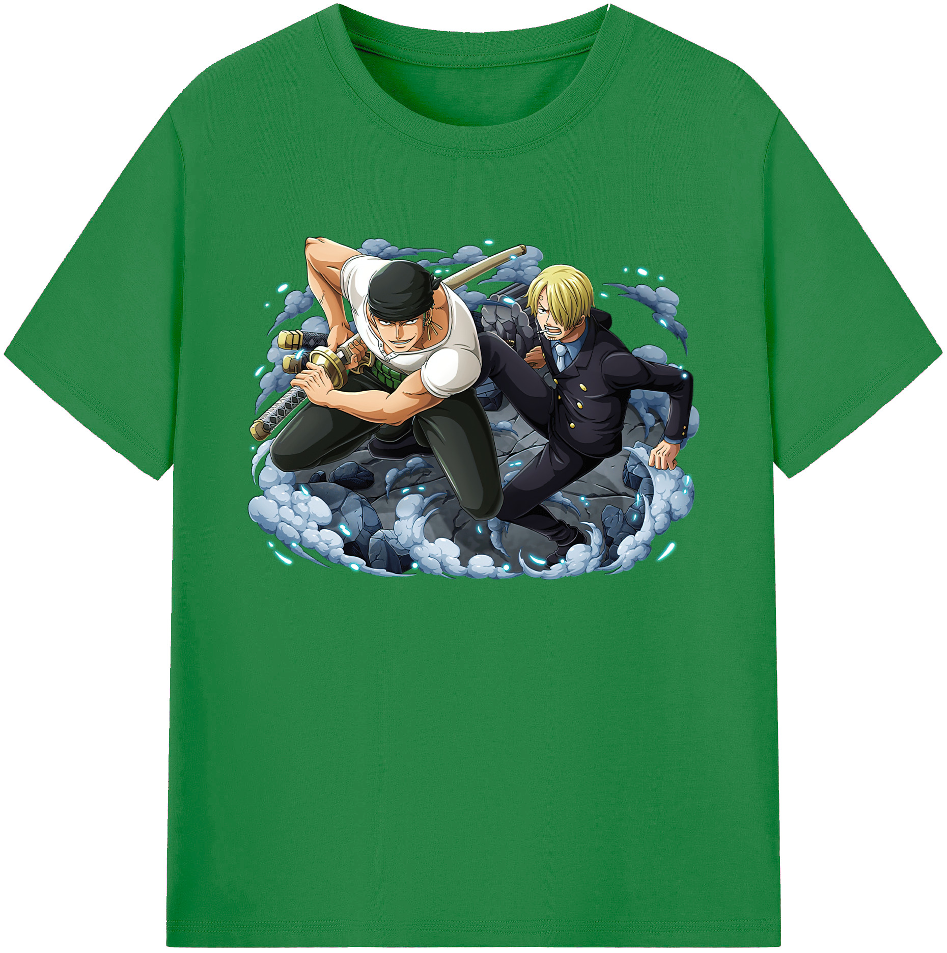 ワンピース ロロノア・ゾロ ONE PIECE Roronoa Zoro 綿100％ メンズ半袖Tシャツ｜肌触りやわらか＆通気性