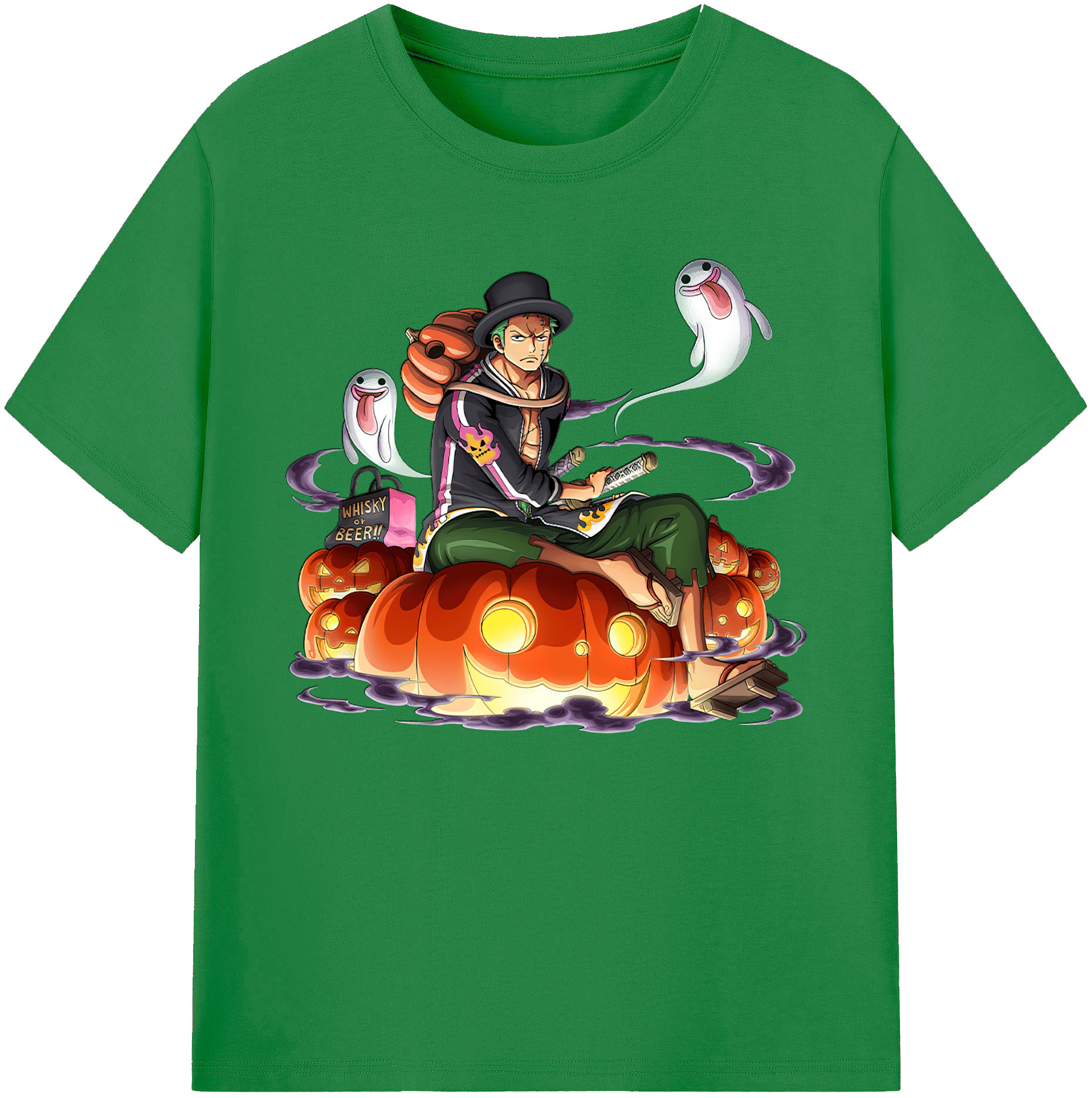 ワンピース ロロノア・ゾロ ONE PIECE Roronoa Zoro 綿100％ メンズ半袖Tシャツ｜肌触りやわらか＆通気性