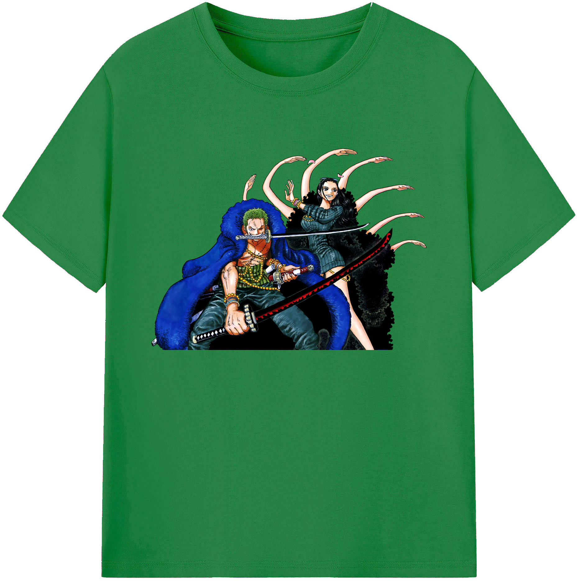 ワンピース ロロノア・ゾロ ONE PIECE Roronoa Zoro 綿100％ メンズ半袖Tシャツ｜肌触りやわらか＆通気性