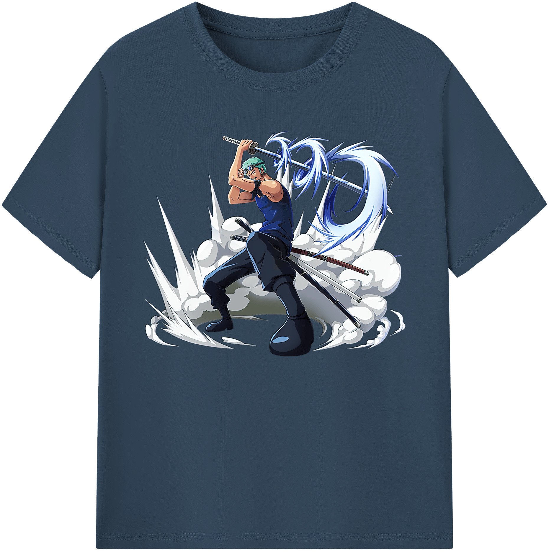 ワンピース ロロノア・ゾロ ONE PIECE Roronoa Zoro 綿100％ メンズ半袖Tシャツ｜肌触りやわらか＆通気性