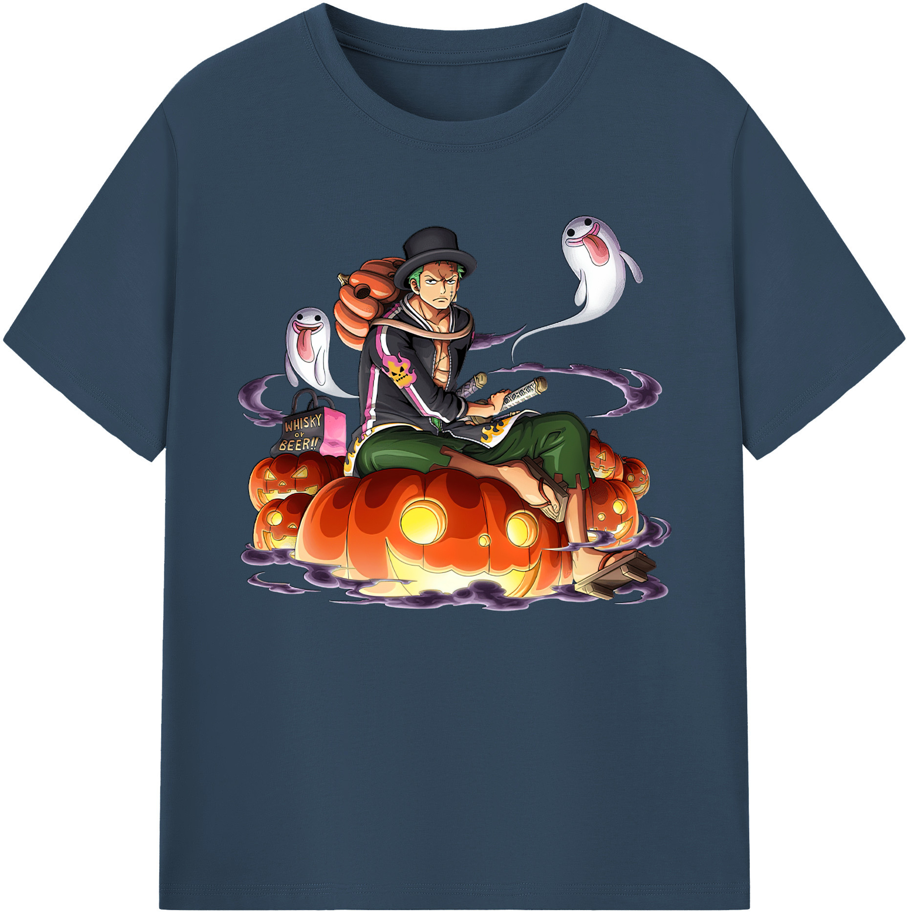 ワンピース ロロノア・ゾロ ONE PIECE Roronoa Zoro 綿100％ メンズ半袖Tシャツ｜肌触りやわらか＆通気性