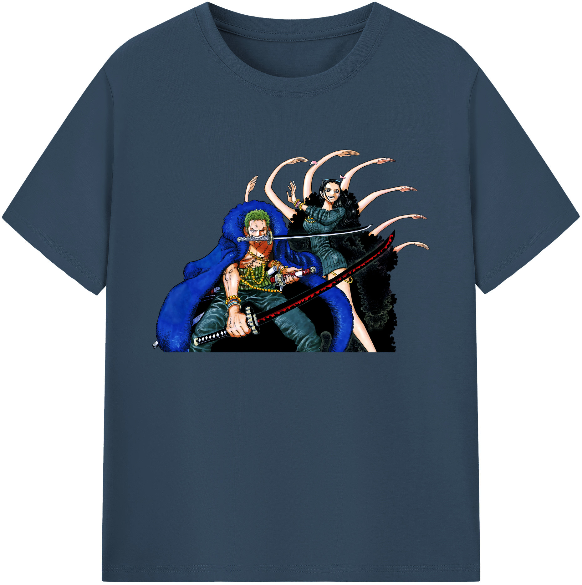ワンピース ロロノア・ゾロ ONE PIECE Roronoa Zoro 綿100％ メンズ半袖Tシャツ｜肌触りやわらか＆通気性