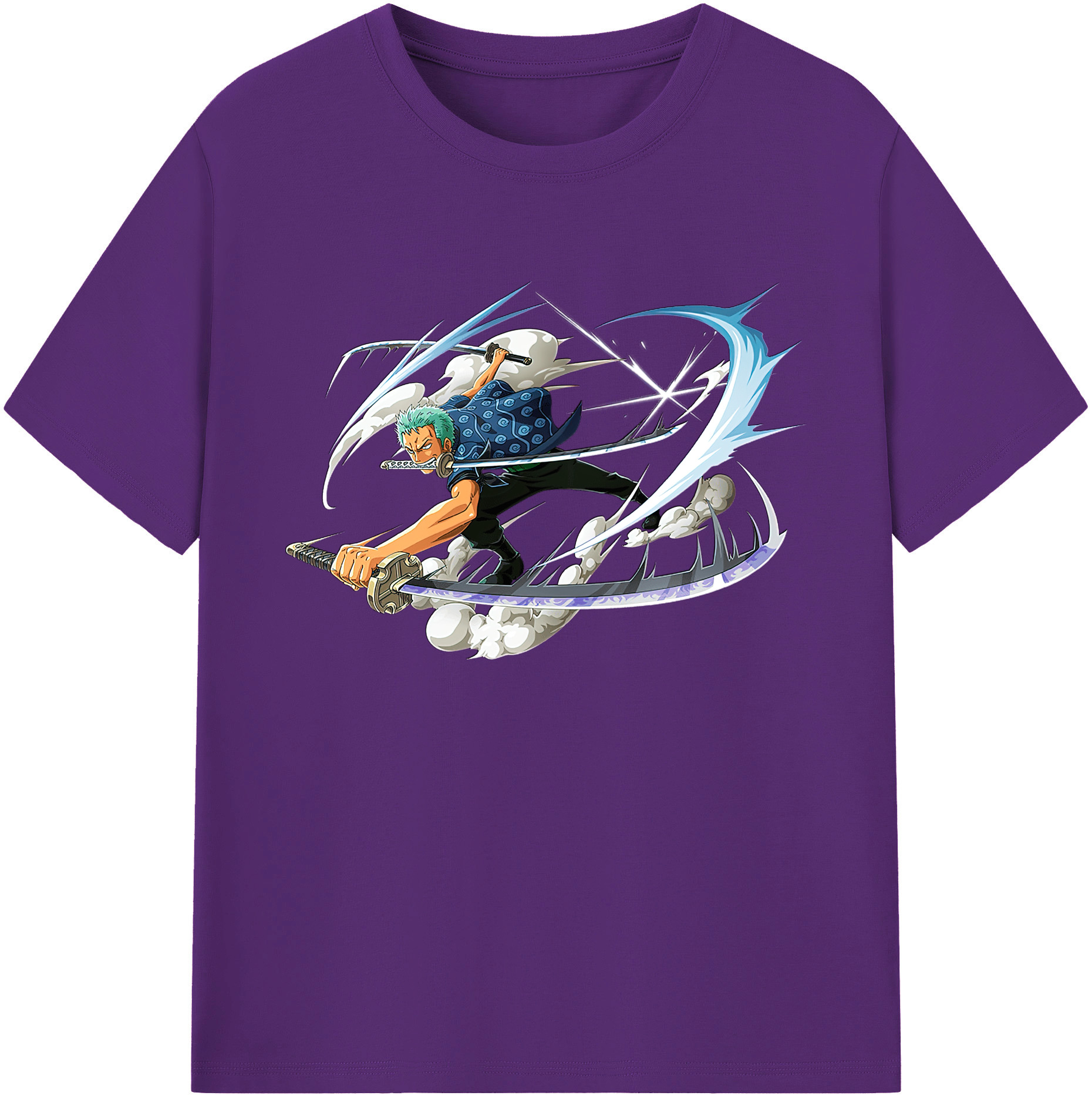 ワンピース ロロノア・ゾロ ONE PIECE Roronoa Zoro 綿100％ メンズ半袖Tシャツ｜肌触りやわらか＆通気性
