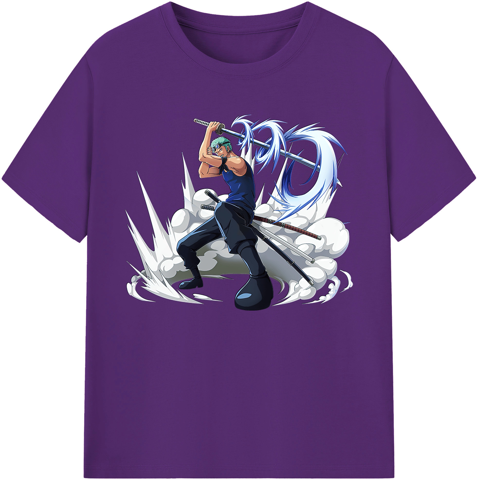 ワンピース ロロノア・ゾロ ONE PIECE Roronoa Zoro 綿100％ メンズ半袖Tシャツ｜肌触りやわらか＆通気性