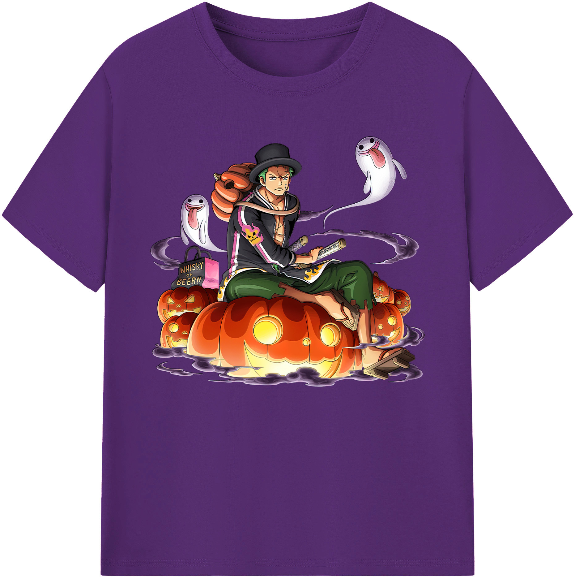 ワンピース ロロノア・ゾロ ONE PIECE Roronoa Zoro 綿100％ メンズ半袖Tシャツ｜肌触りやわらか＆通気性