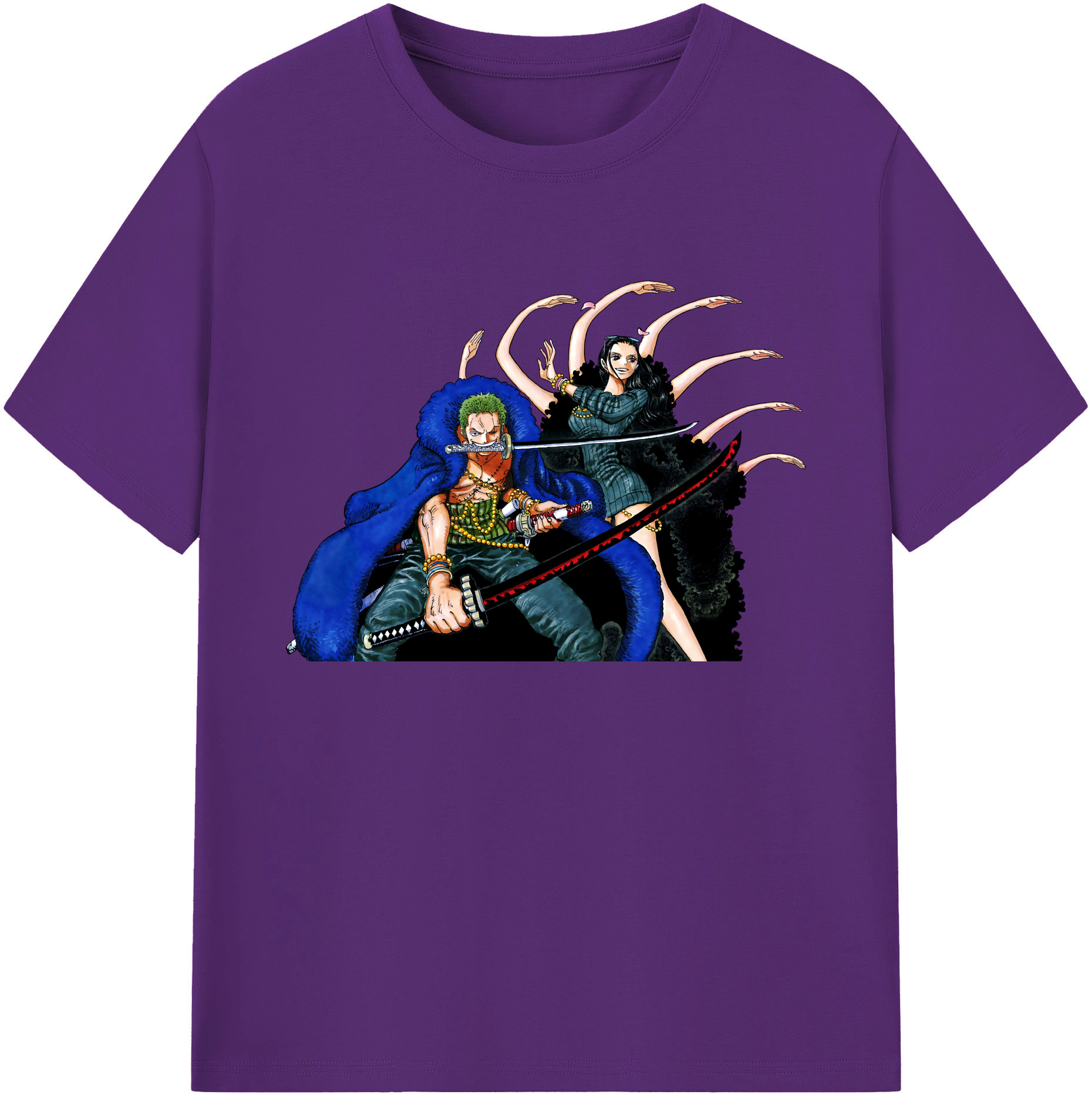 ワンピース ロロノア・ゾロ ONE PIECE Roronoa Zoro 綿100％ メンズ半袖Tシャツ｜肌触りやわらか＆通気性