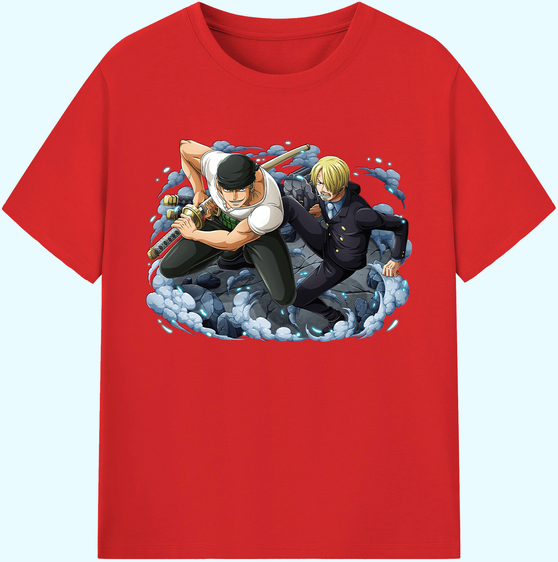 ワンピース ロロノア・ゾロ ONE PIECE Roronoa Zoro 綿100％ メンズ半袖Tシャツ｜肌触りやわらか＆通気性