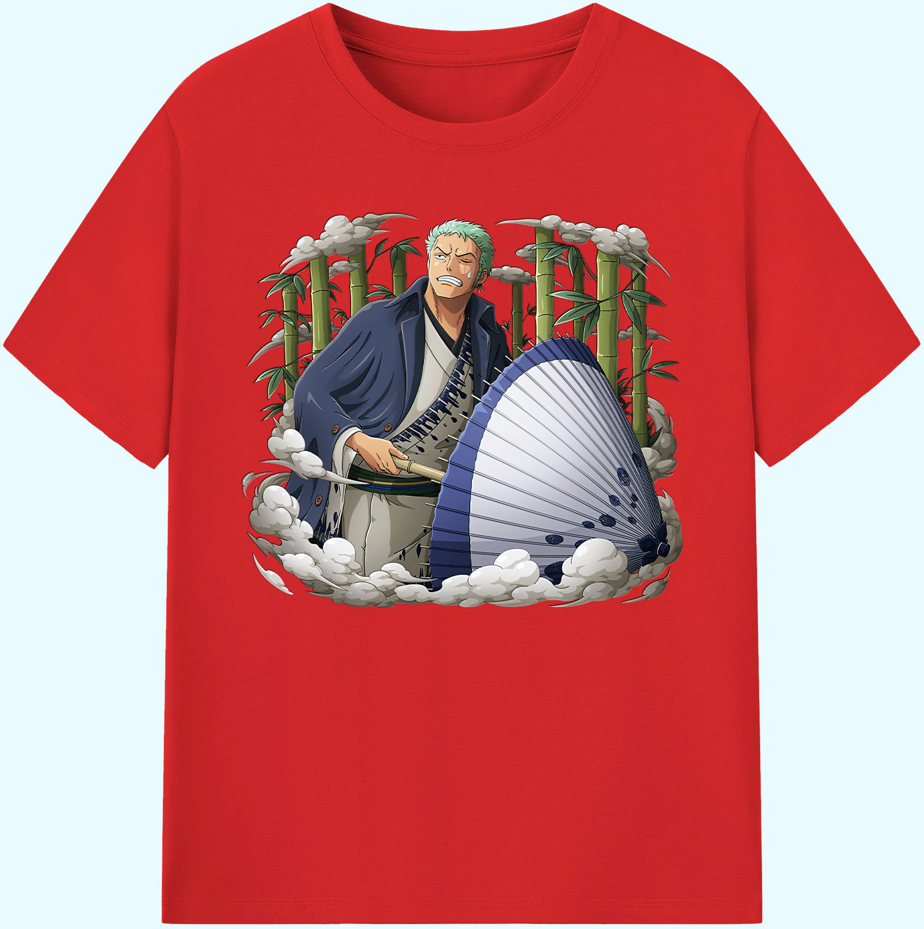 ワンピース ロロノア・ゾロ ONE PIECE Roronoa Zoro 綿100％ メンズ半袖Tシャツ｜肌触りやわらか＆通気性