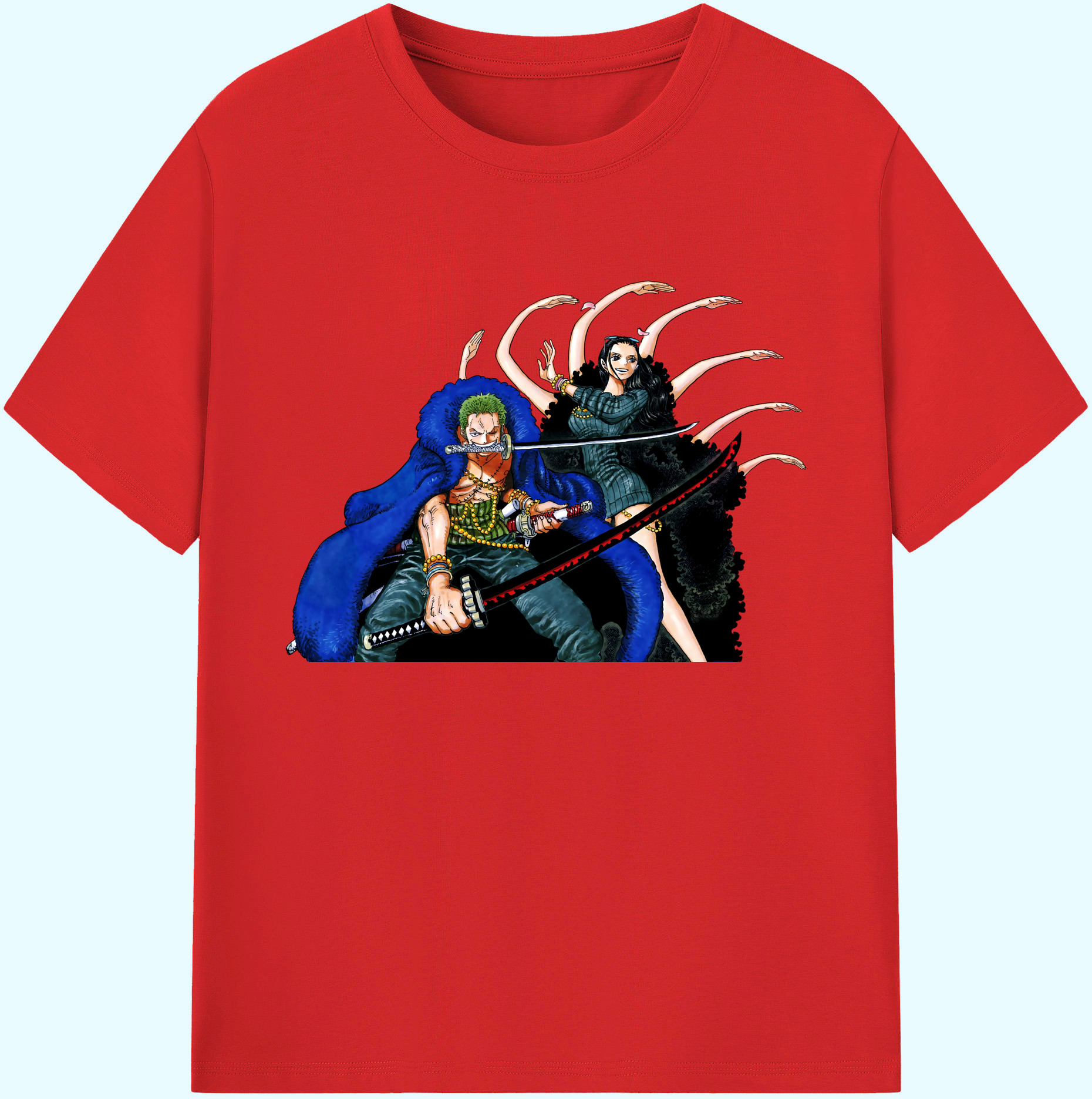 ワンピース ロロノア・ゾロ ONE PIECE Roronoa Zoro 綿100％ メンズ半袖Tシャツ｜肌触りやわらか＆通気性