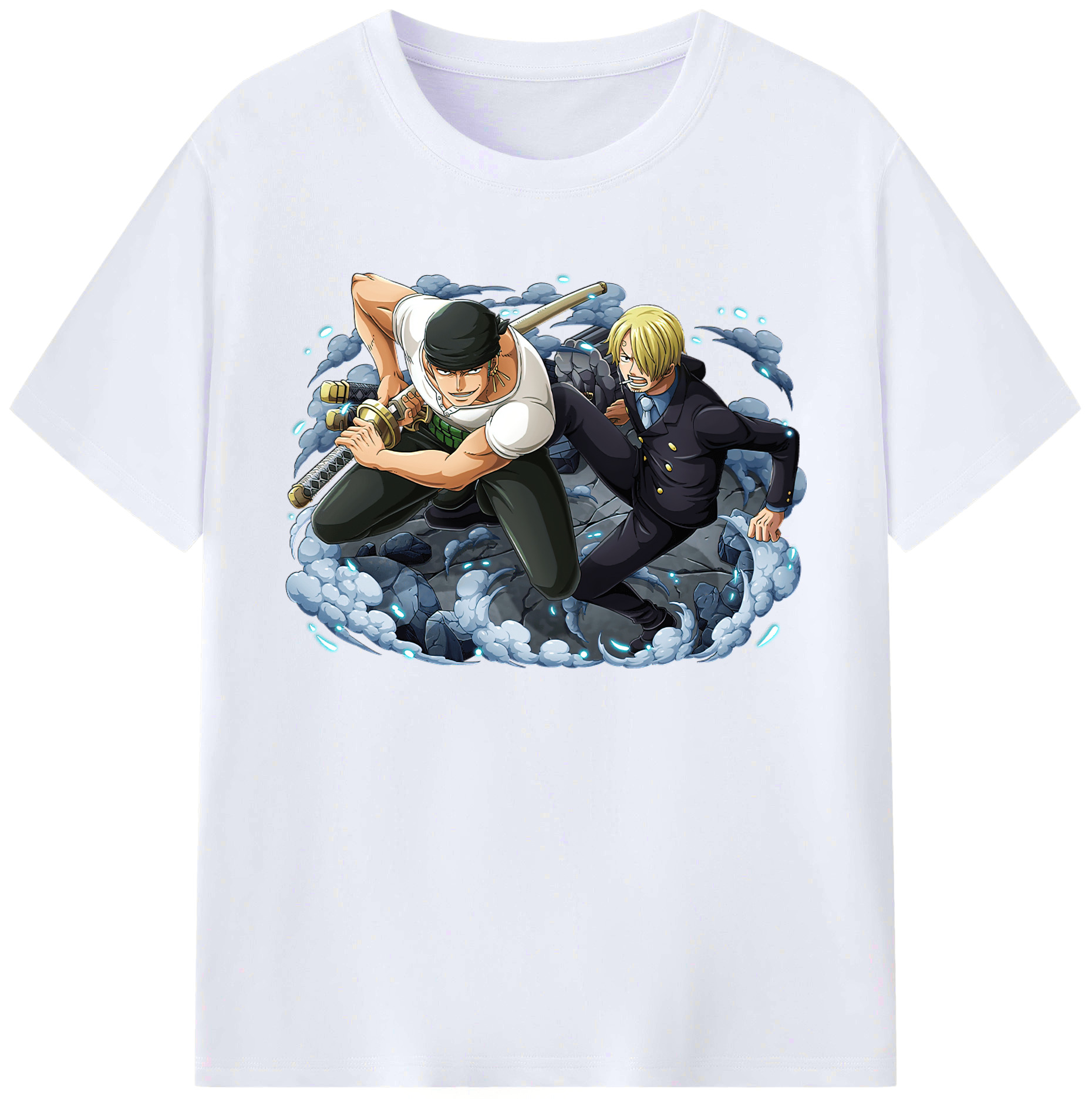（画像用） ワンピース ロロノア・ゾロ ONE PIECE Roronoa Zoro 綿100％ メンズ半袖Tシャツ｜肌触りやわらか＆通気性