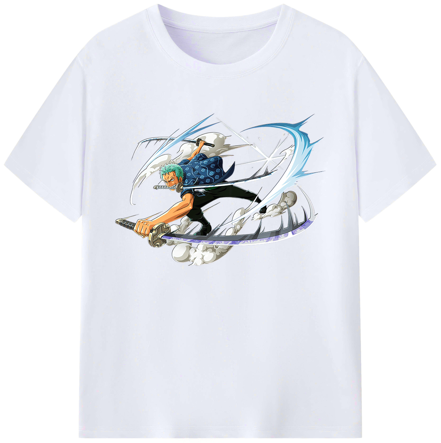 ワンピース ロロノア・ゾロ ONE PIECE Roronoa Zoro 綿100％ メンズ半袖Tシャツ｜肌触りやわらか＆通気性