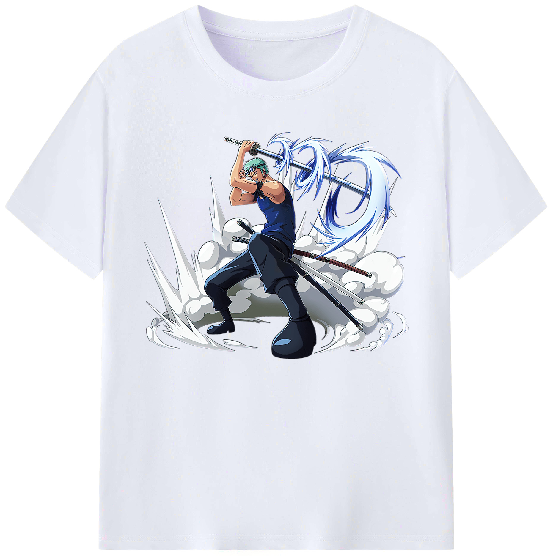 ワンピース ロロノア・ゾロ ONE PIECE Roronoa Zoro 綿100％ メンズ半袖Tシャツ｜肌触りやわらか＆通気性