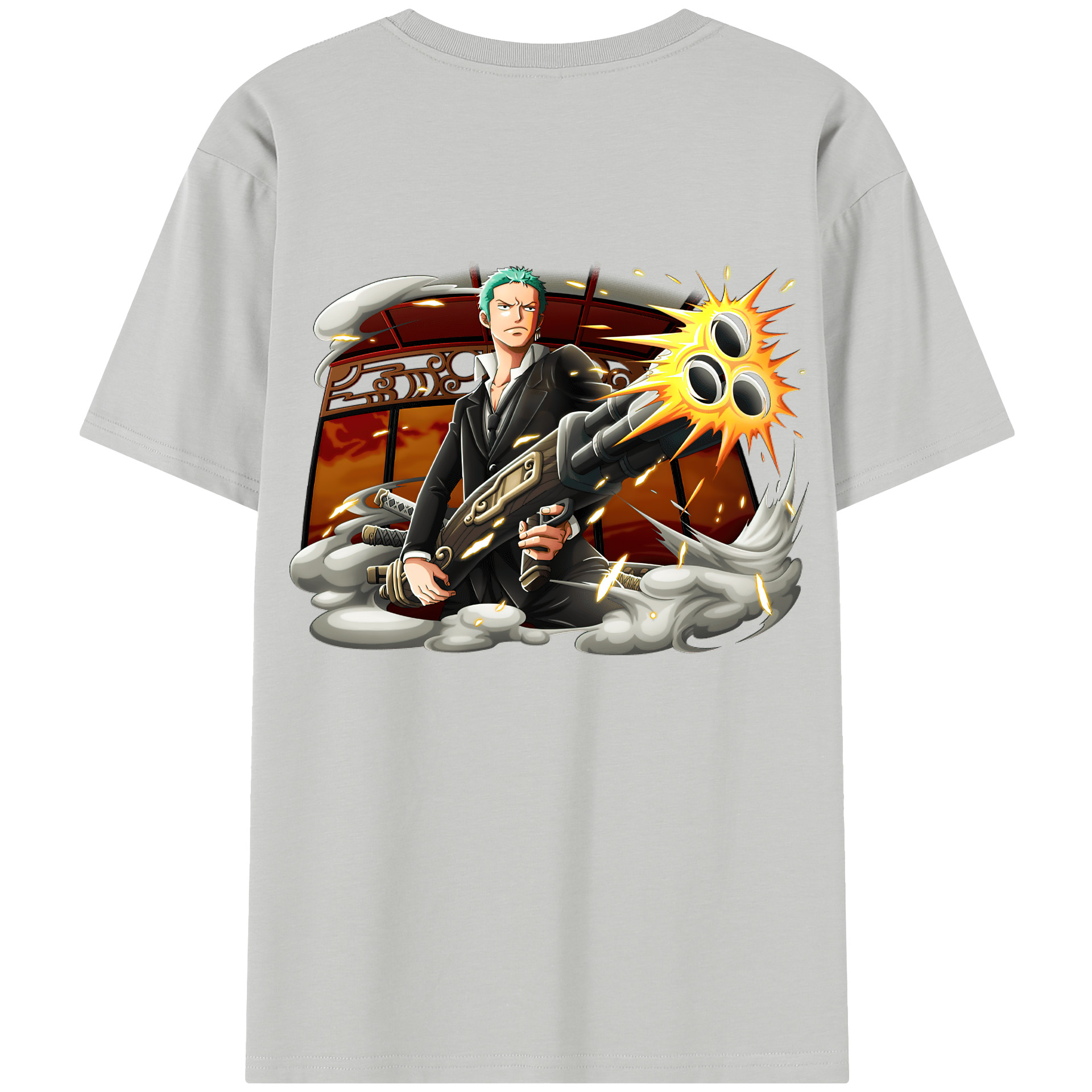 ワンピース ロロノア・ゾロ ONE PIECE Roronoa Zoro レディース半袖Tシャツ(バックプリント)