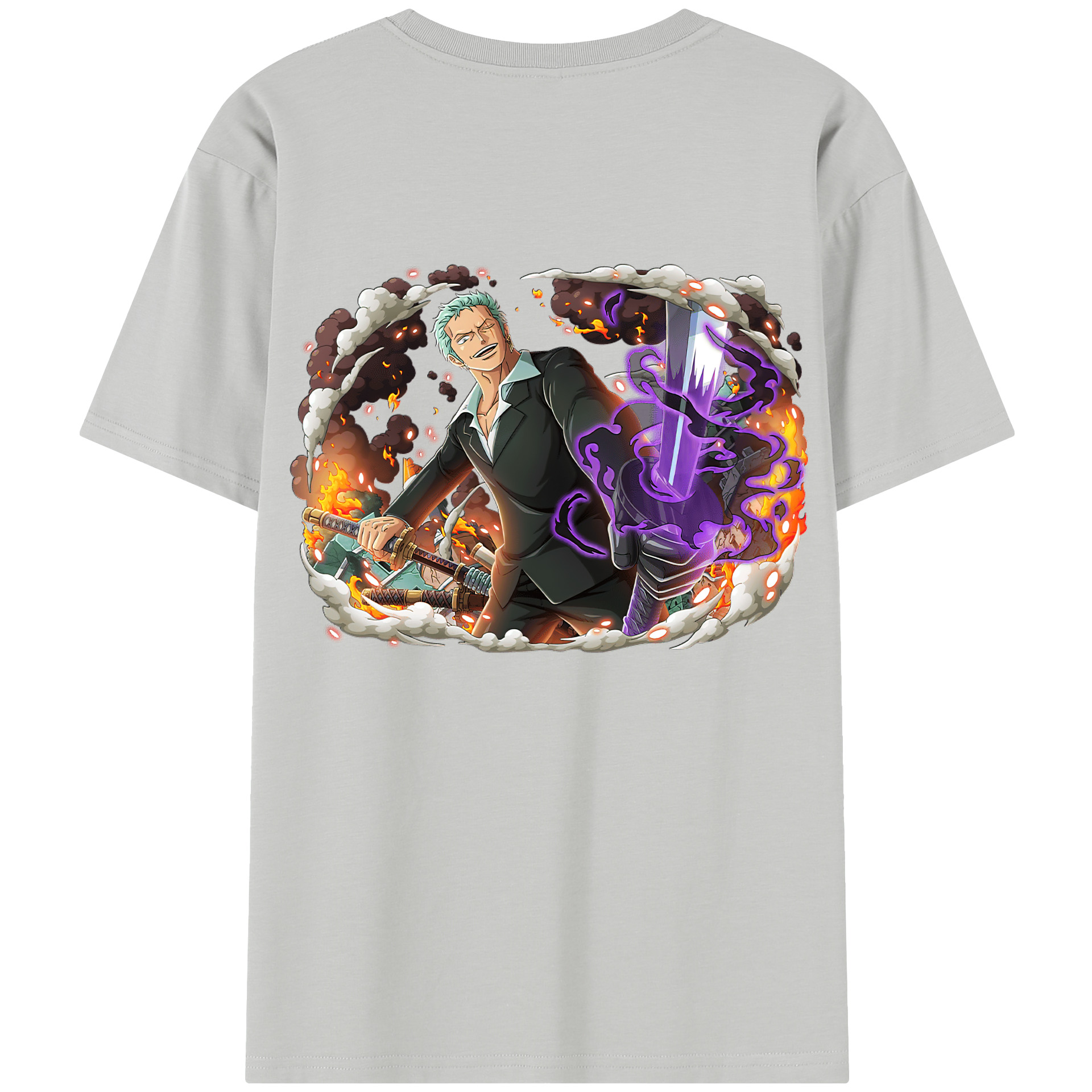 ワンピース ロロノア・ゾロ ONE PIECE Roronoa Zoro レディース半袖Tシャツ(バックプリント)