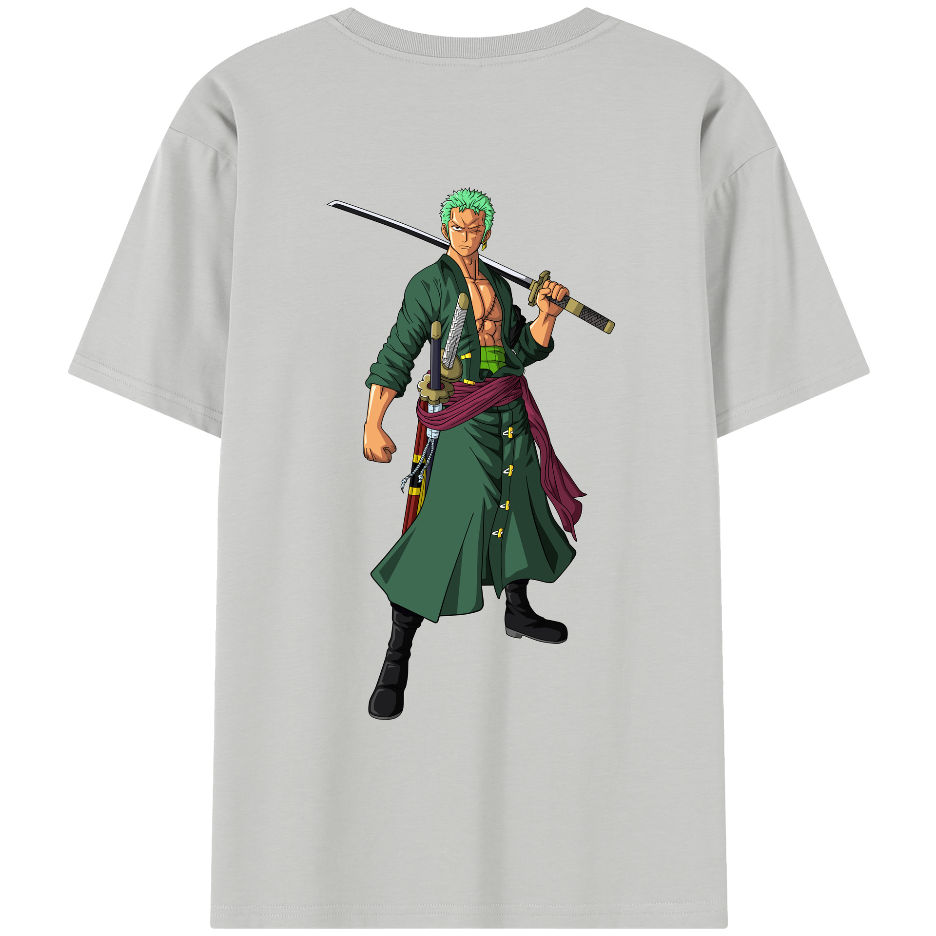ワンピース ロロノア・ゾロ ONE PIECE Roronoa Zoro レディース半袖Tシャツ(バックプリント)