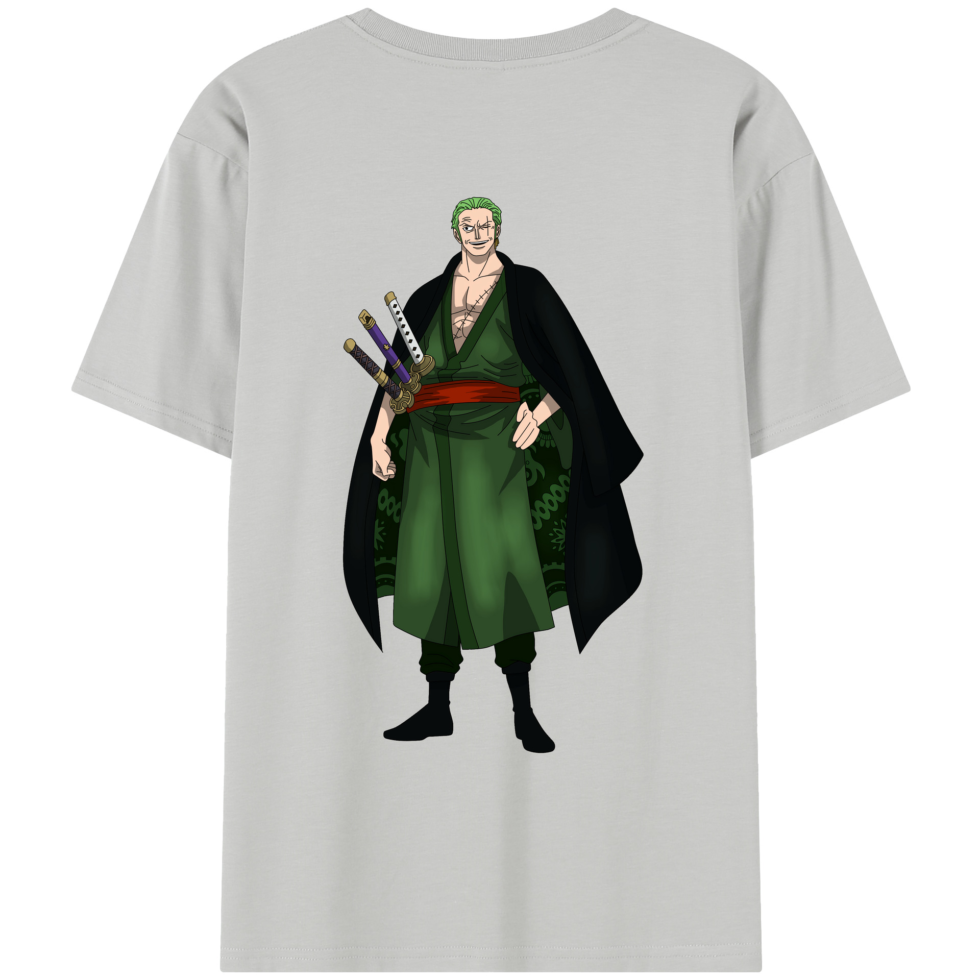 ワンピース ロロノア・ゾロ ONE PIECE Roronoa Zoro レディース半袖Tシャツ(バックプリント)