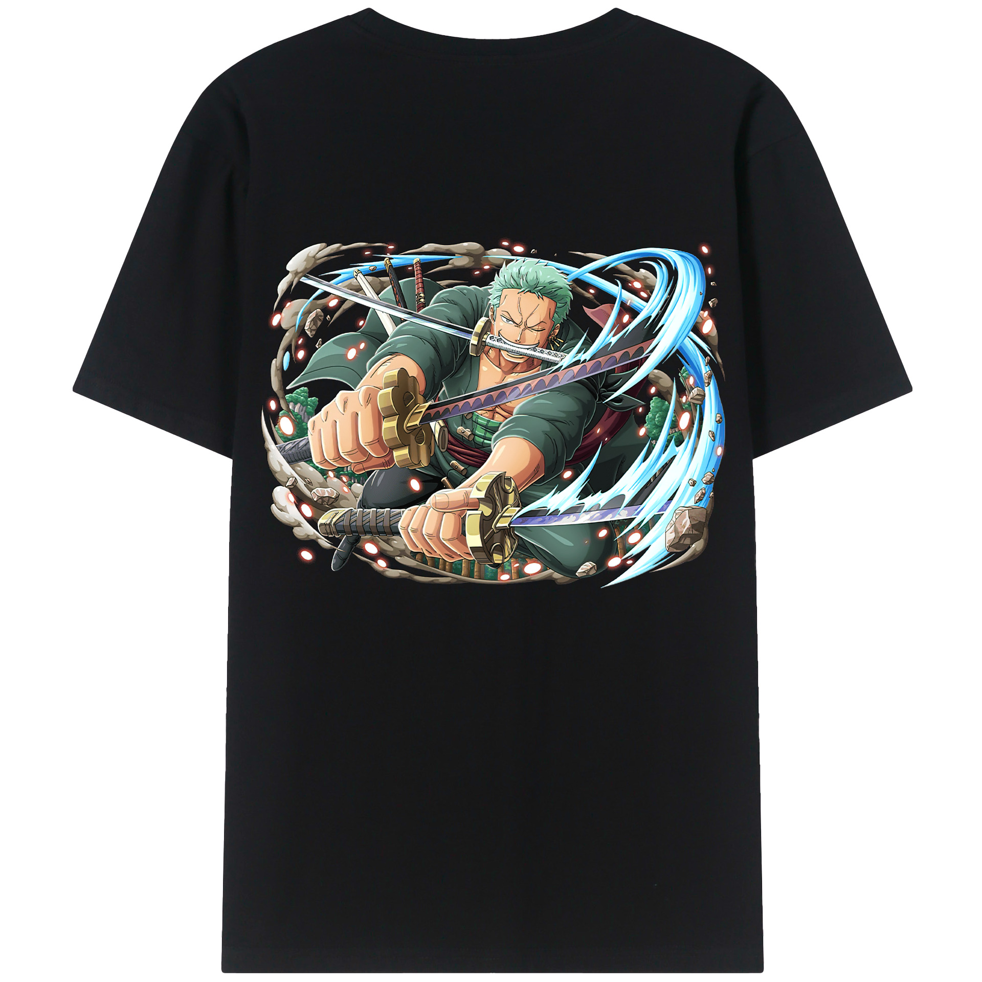 ワンピース ロロノア・ゾロ ONE PIECE Roronoa Zoro レディース半袖Tシャツ(バックプリント)