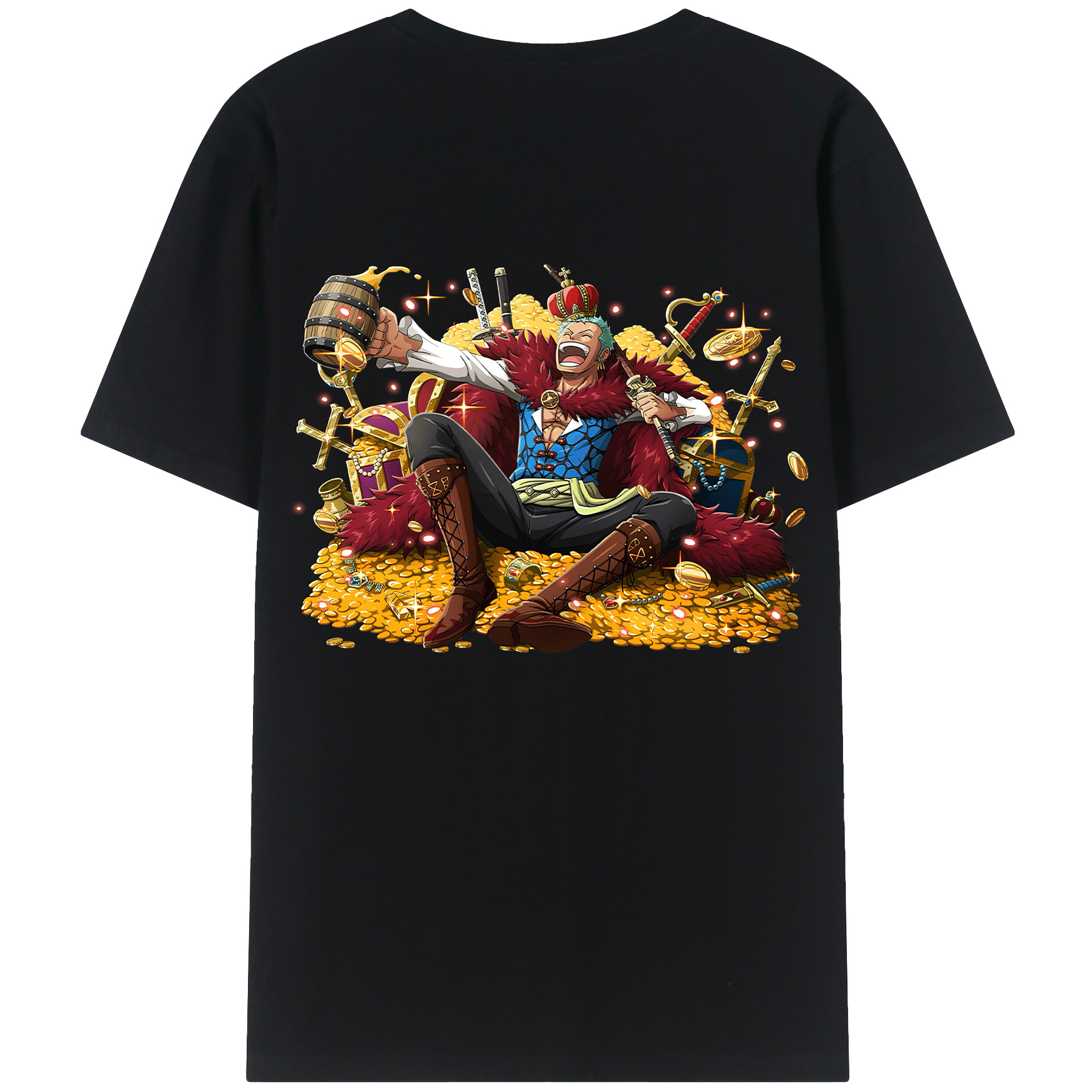 ワンピース ロロノア・ゾロ ONE PIECE Roronoa Zoro レディース半袖Tシャツ(バックプリント)