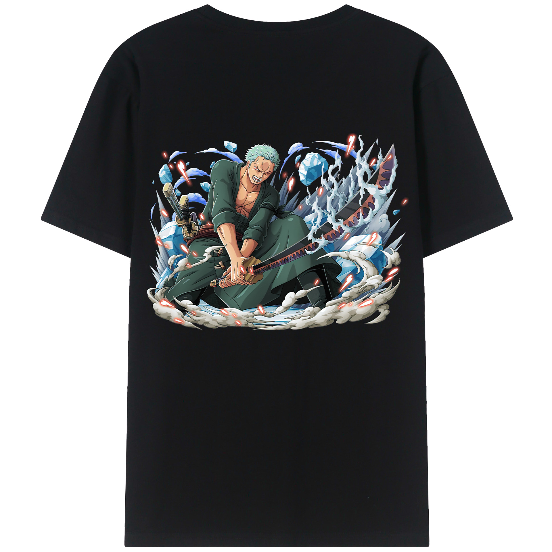 ワンピース ロロノア・ゾロ ONE PIECE Roronoa Zoro レディース半袖Tシャツ(バックプリント)