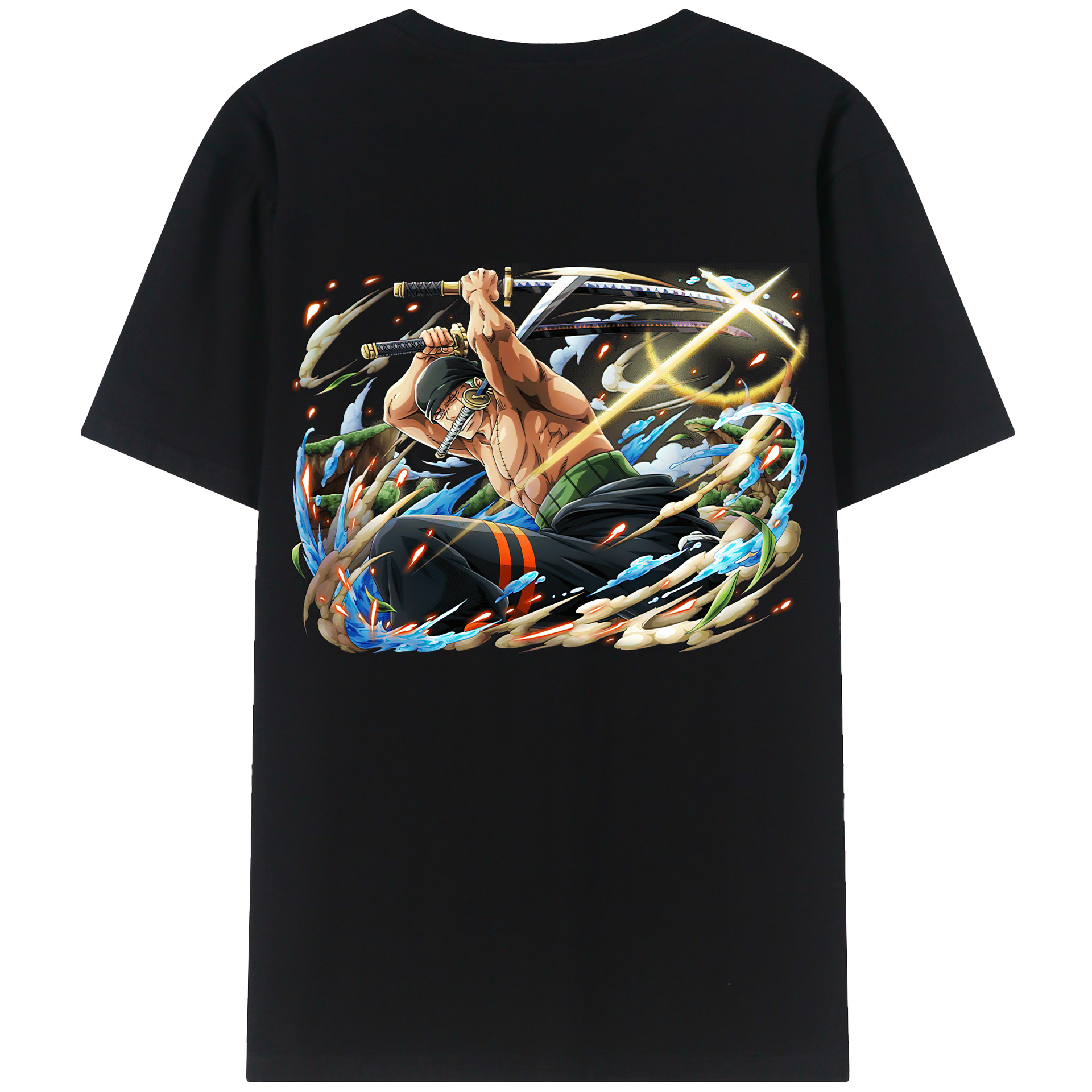 ワンピース ロロノア・ゾロ ONE PIECE Roronoa Zoro レディース半袖Tシャツ(バックプリント)