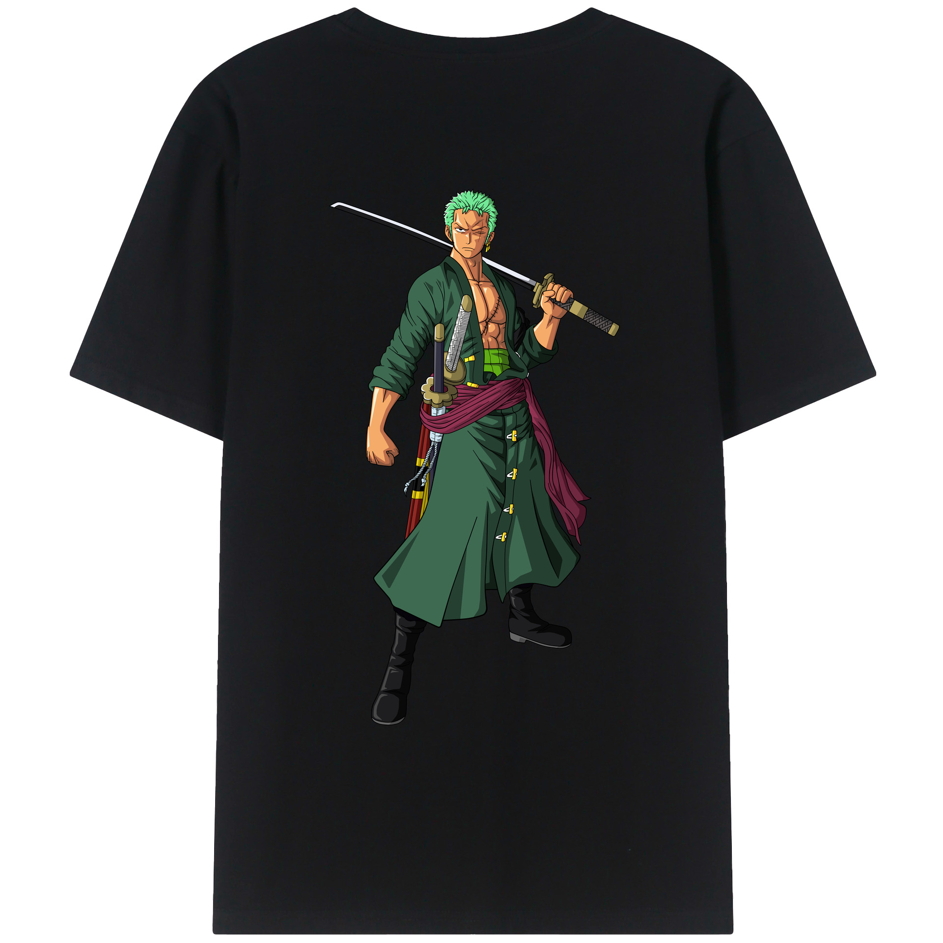 ワンピース ロロノア・ゾロ ONE PIECE Roronoa Zoro レディース半袖Tシャツ(バックプリント)