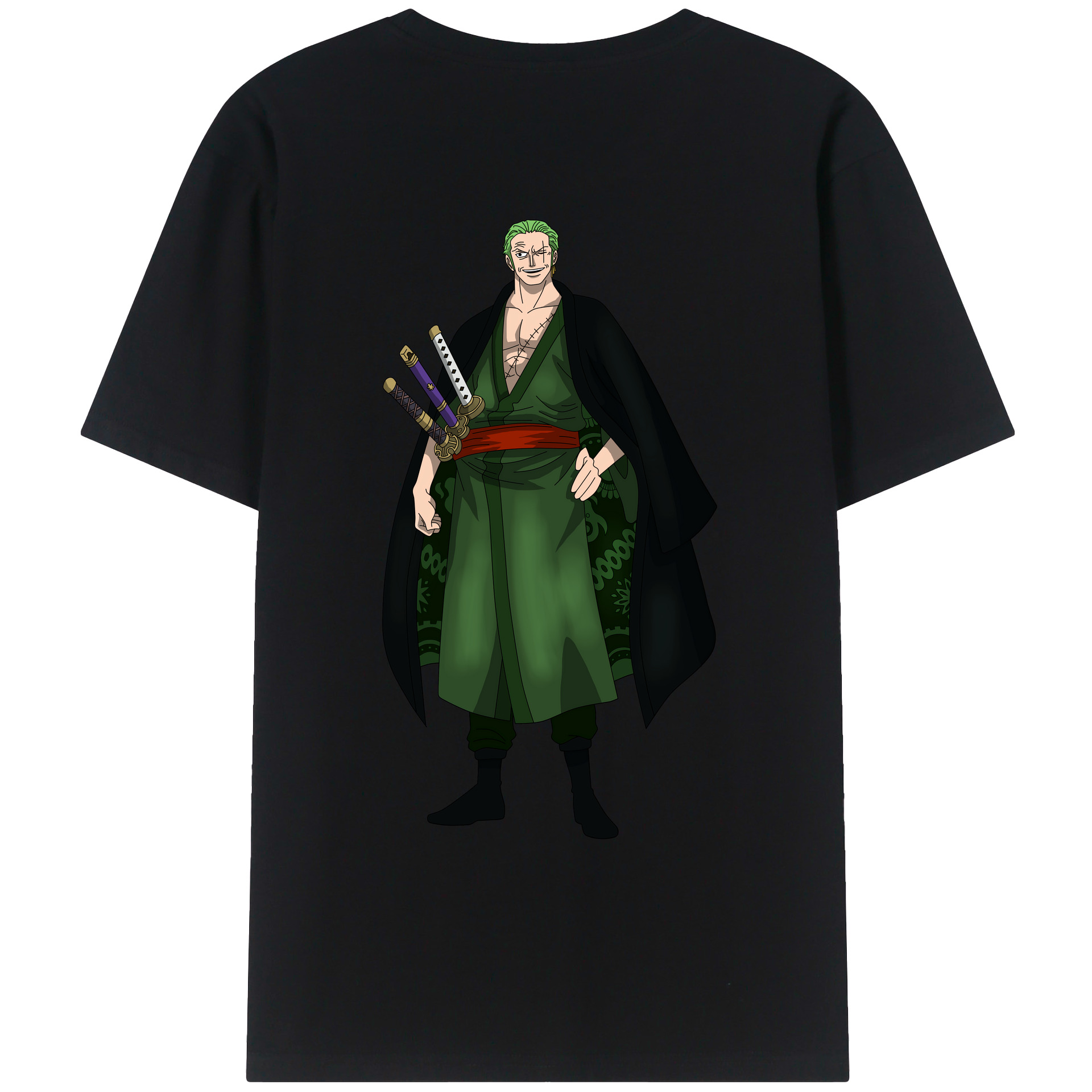 ワンピース ロロノア・ゾロ ONE PIECE Roronoa Zoro レディース半袖Tシャツ(バックプリント)