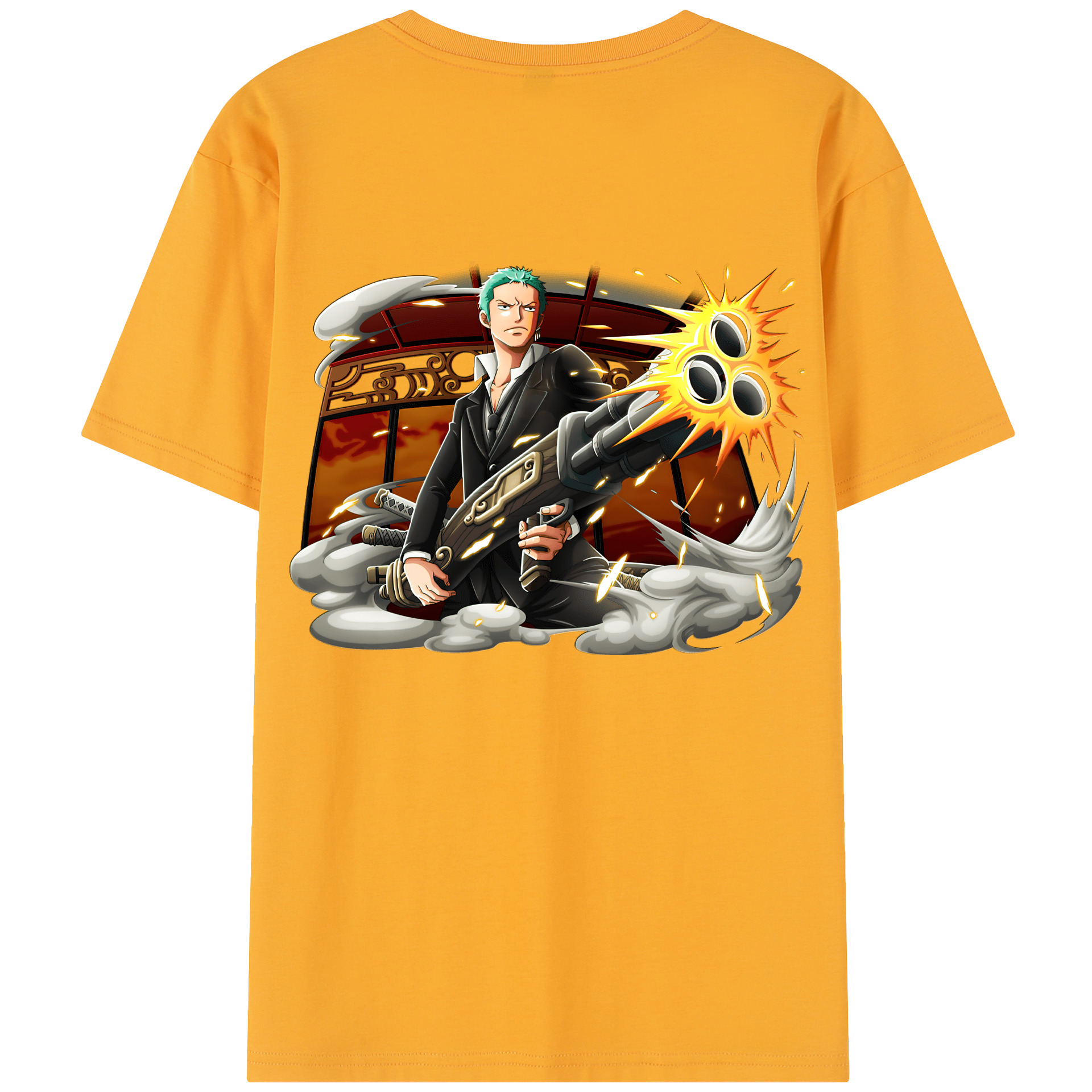 ワンピース ロロノア・ゾロ ONE PIECE Roronoa Zoro レディース半袖Tシャツ(バックプリント)