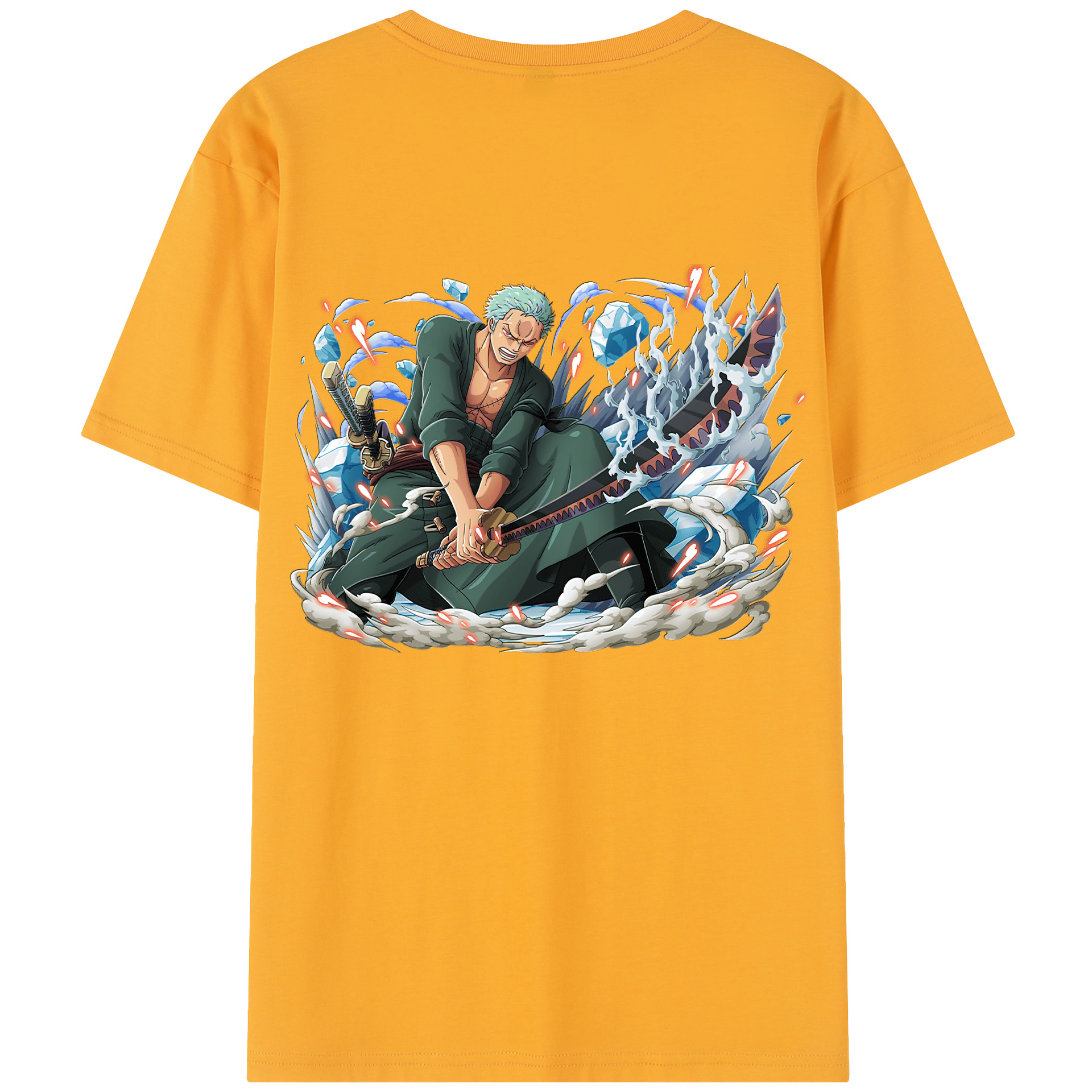 ワンピース ロロノア・ゾロ ONE PIECE Roronoa Zoro レディース半袖Tシャツ(バックプリント)