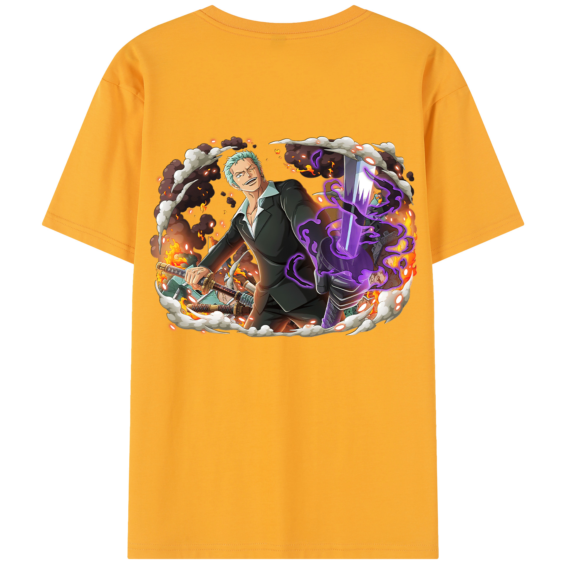 ワンピース ロロノア・ゾロ ONE PIECE Roronoa Zoro レディース半袖Tシャツ(バックプリント)