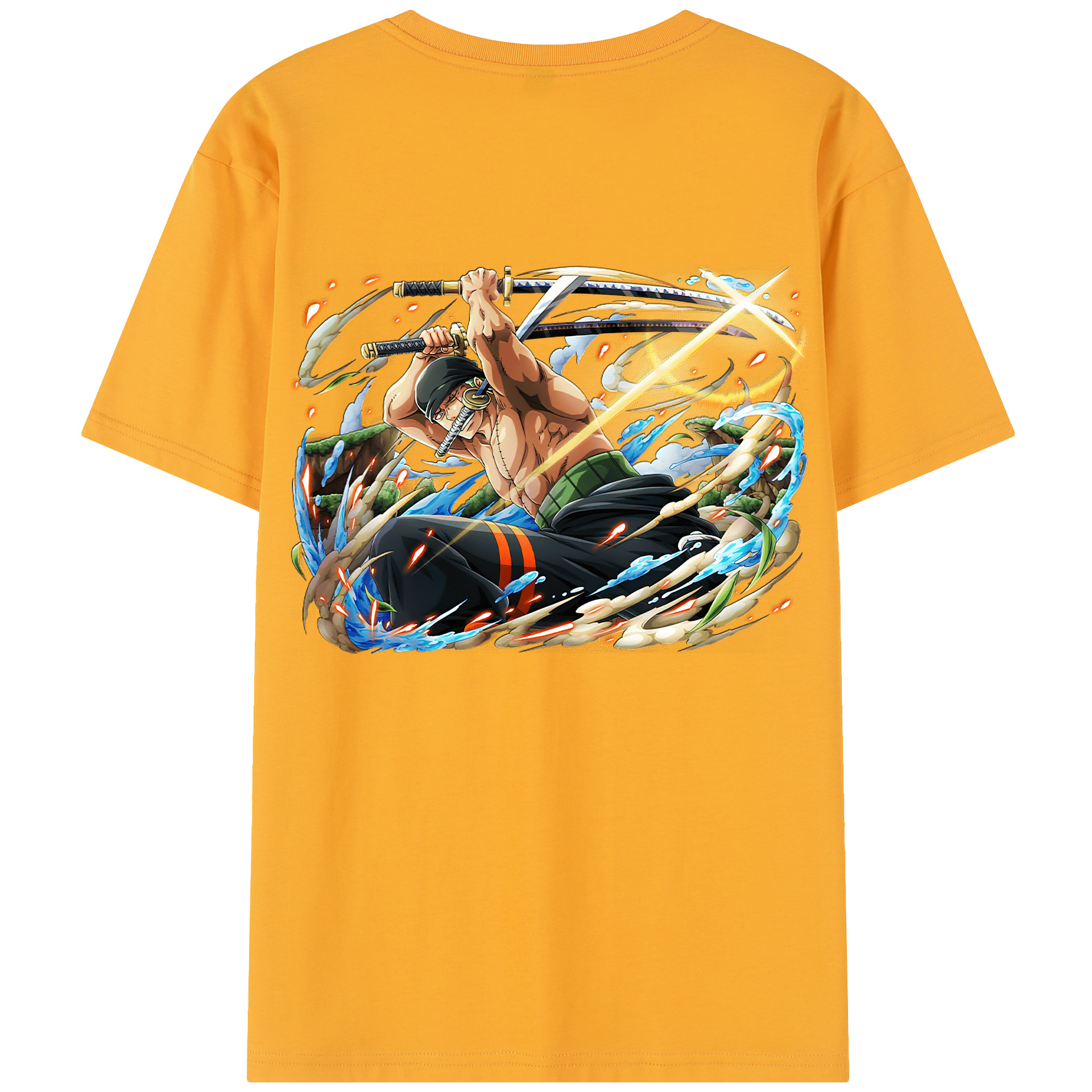 ワンピース ロロノア・ゾロ ONE PIECE Roronoa Zoro レディース半袖Tシャツ(バックプリント)