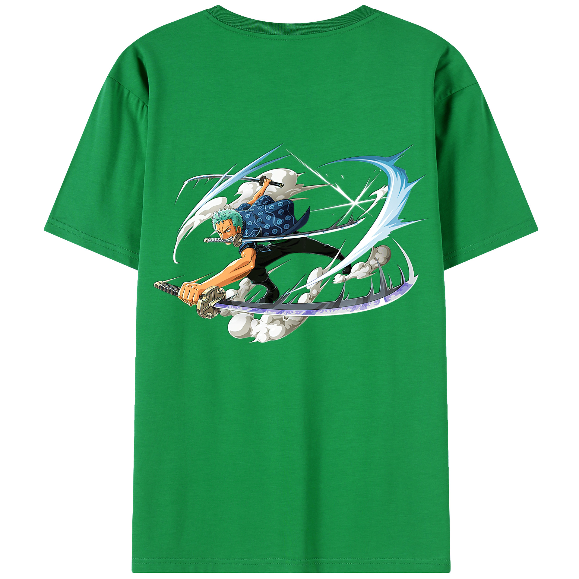 ワンピース ロロノア・ゾロ ONE PIECE Roronoa Zoro レディース半袖Tシャツ(バックプリント)