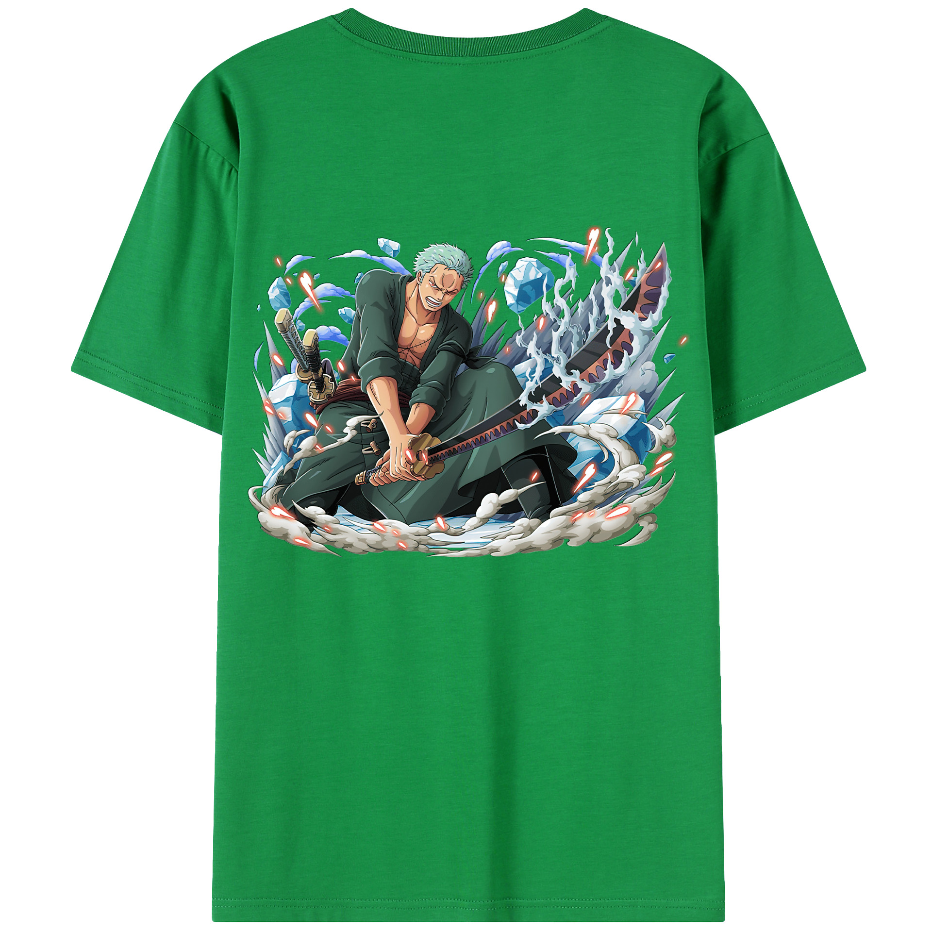 ワンピース ロロノア・ゾロ ONE PIECE Roronoa Zoro レディース半袖Tシャツ(バックプリント)
